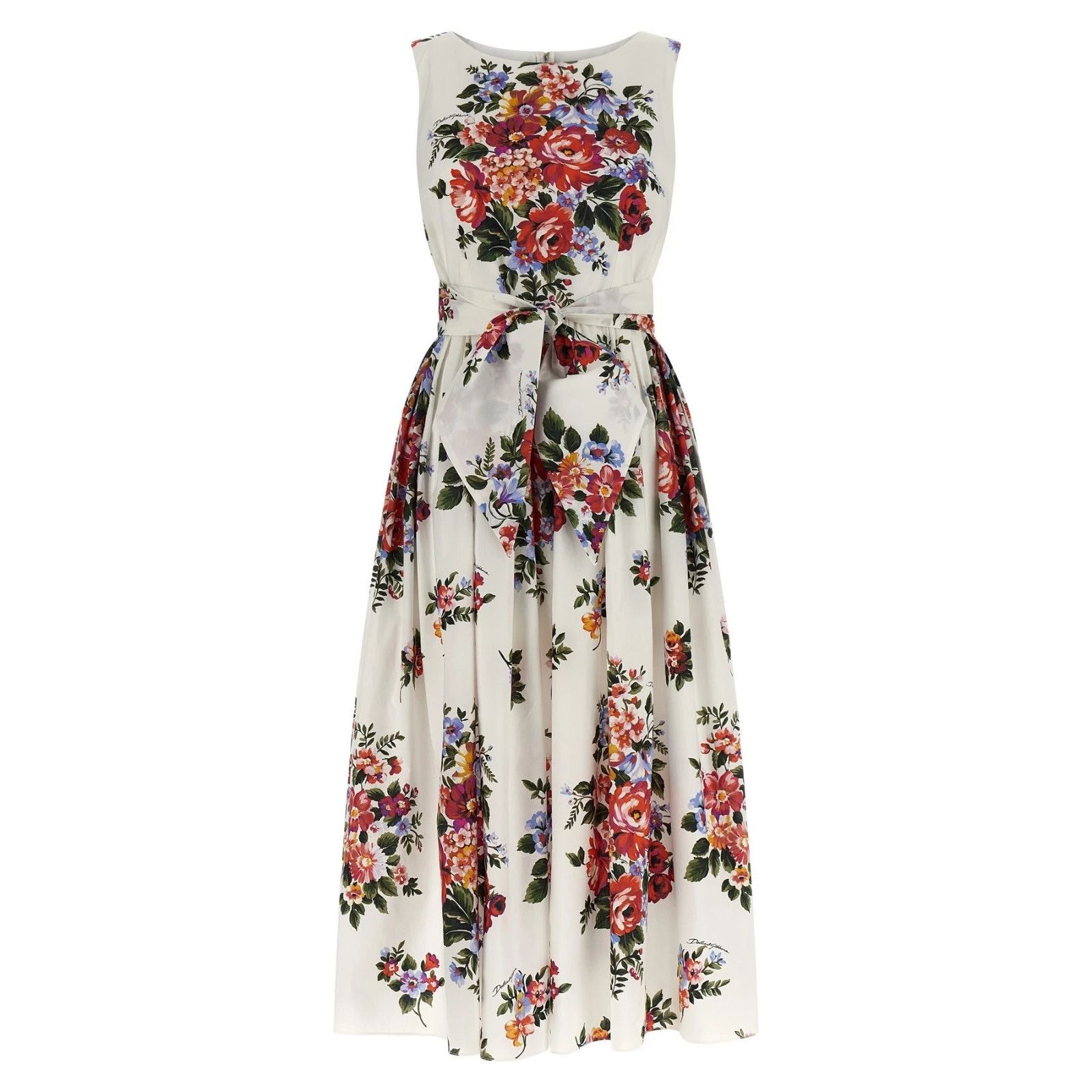 DOLCE&GABBANA Bouquet di Fiori Flower White Dress New & Auth