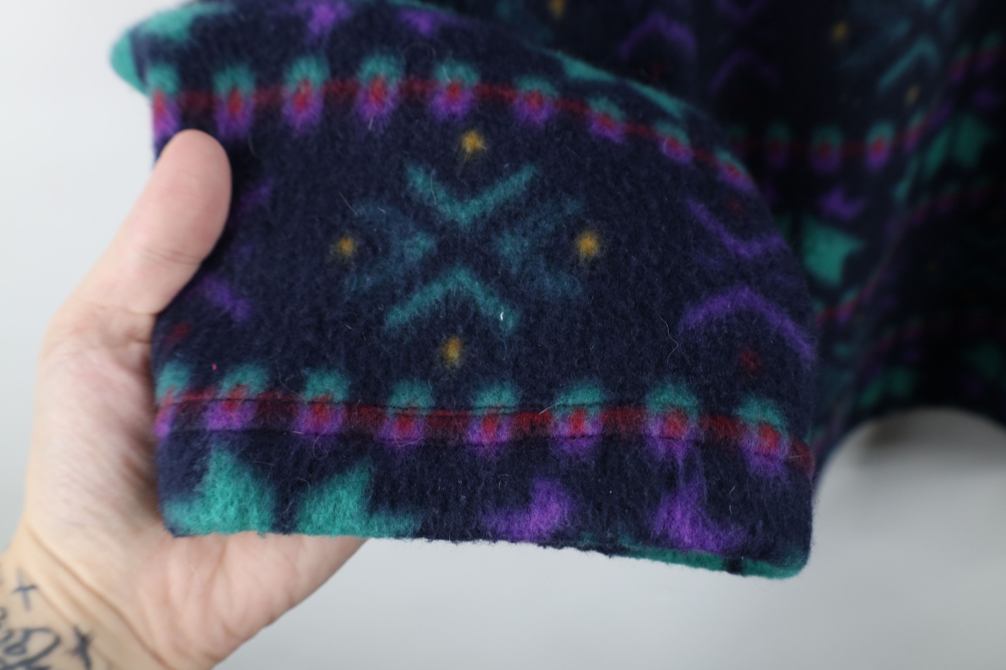 Vintage Vintage 90s Fair Isle Half Zip Fleece Pullover Sweater Size 3XL / US 20-22 - 6 Thumbnail