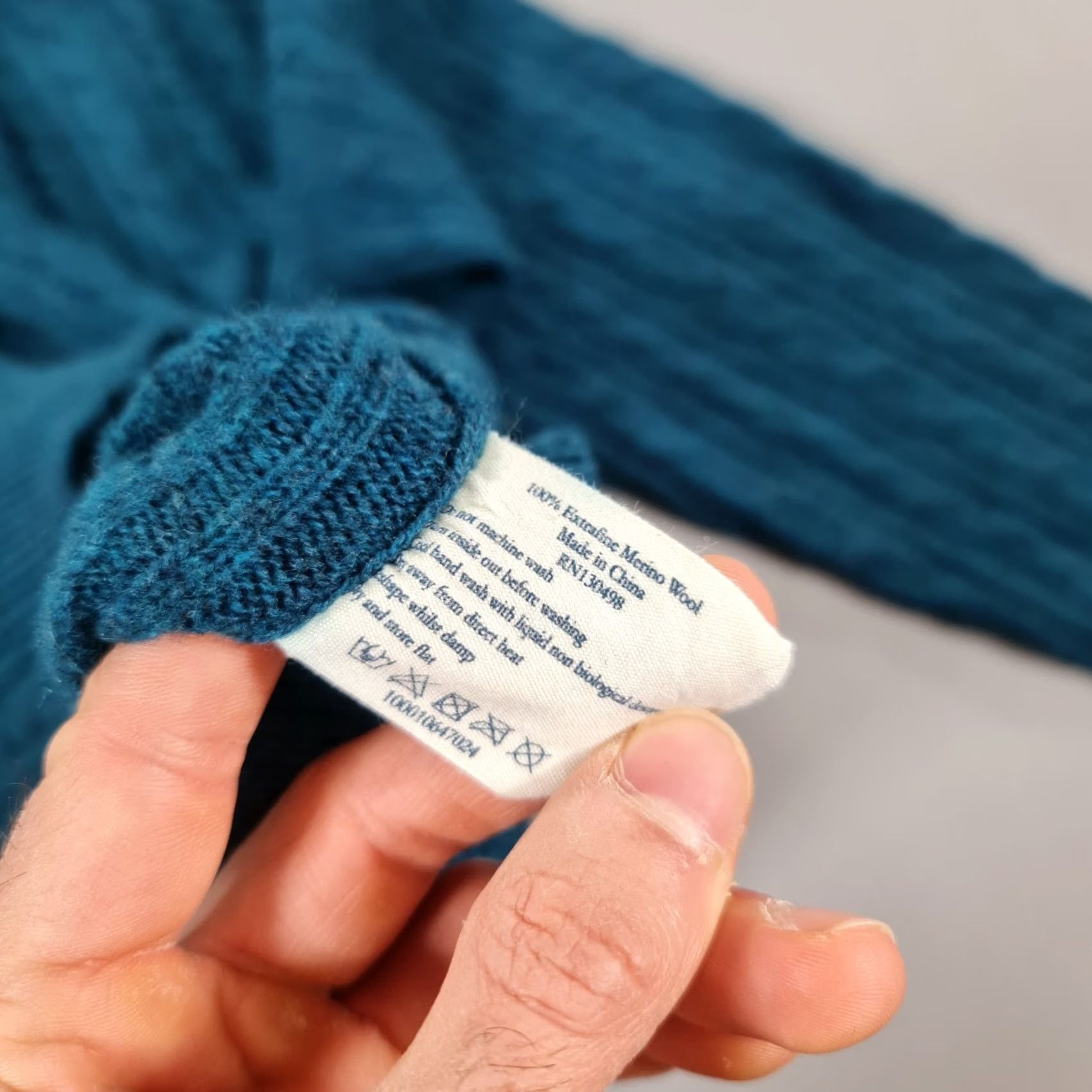 Jack Wills Jack Wills Mens Jumper Small Blue Cable Knit Wool Sweater Pullover Size US S / EU 44-46 / 1 - 6 Thumbnail