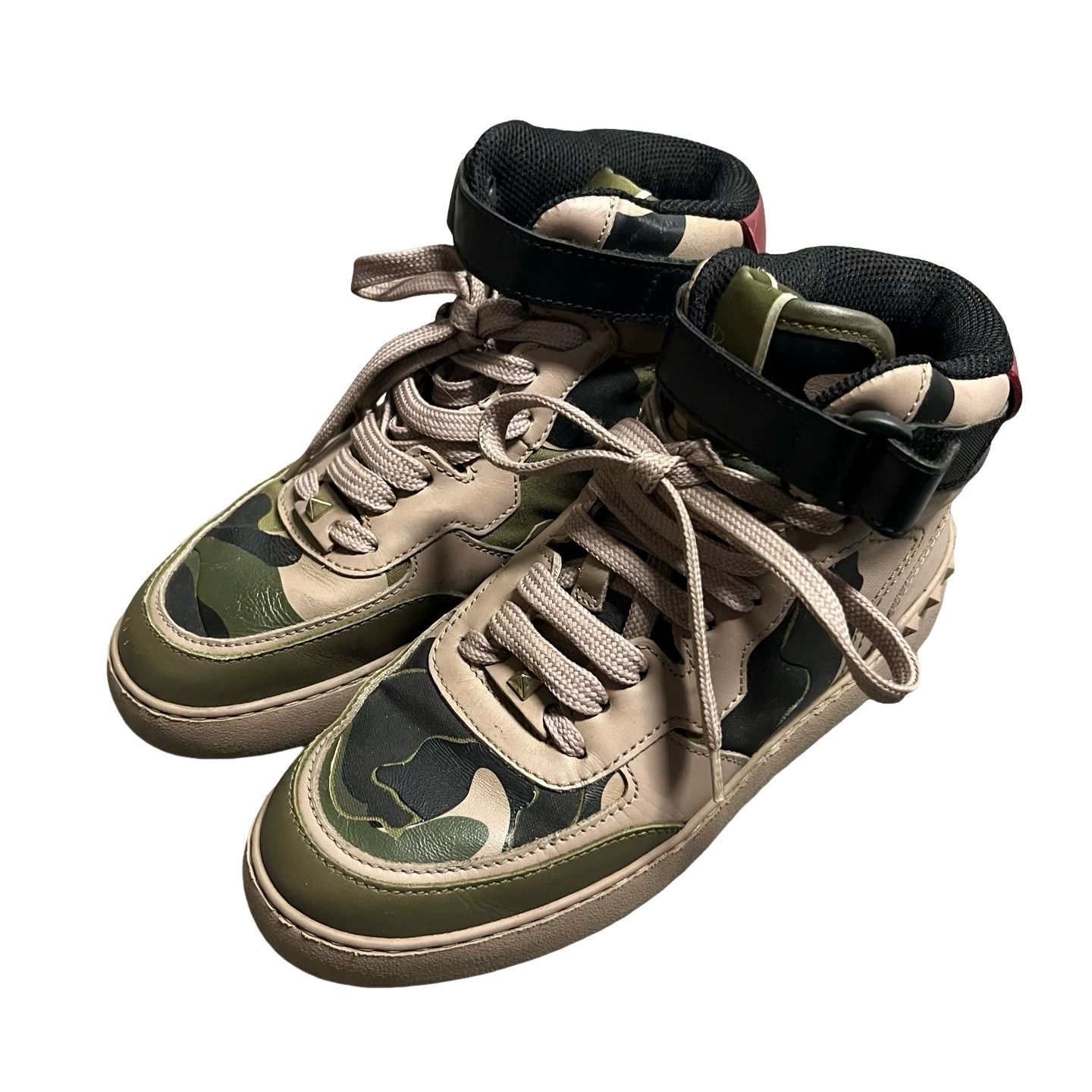Valentino Men Trainers Knitted Rockstud Sneakers Valentino Garavani City Planet Rockstud White Leather  main image 2