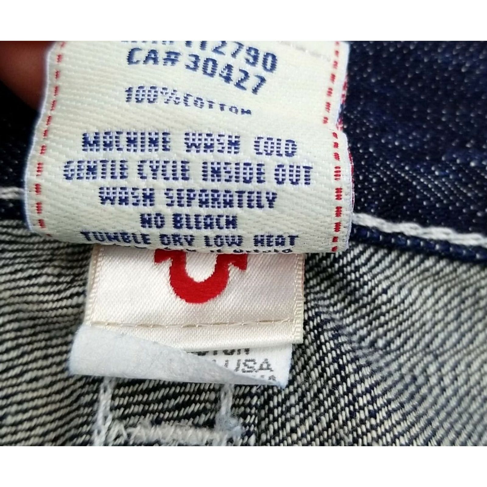 True Religion TRUE RELIGION Billy Jeans Boot Cut Mens 38 40x35 Leather Horseshoes 100% Cotton Dark Blue Size US 38 / EU 54 - 5 Thumbnail