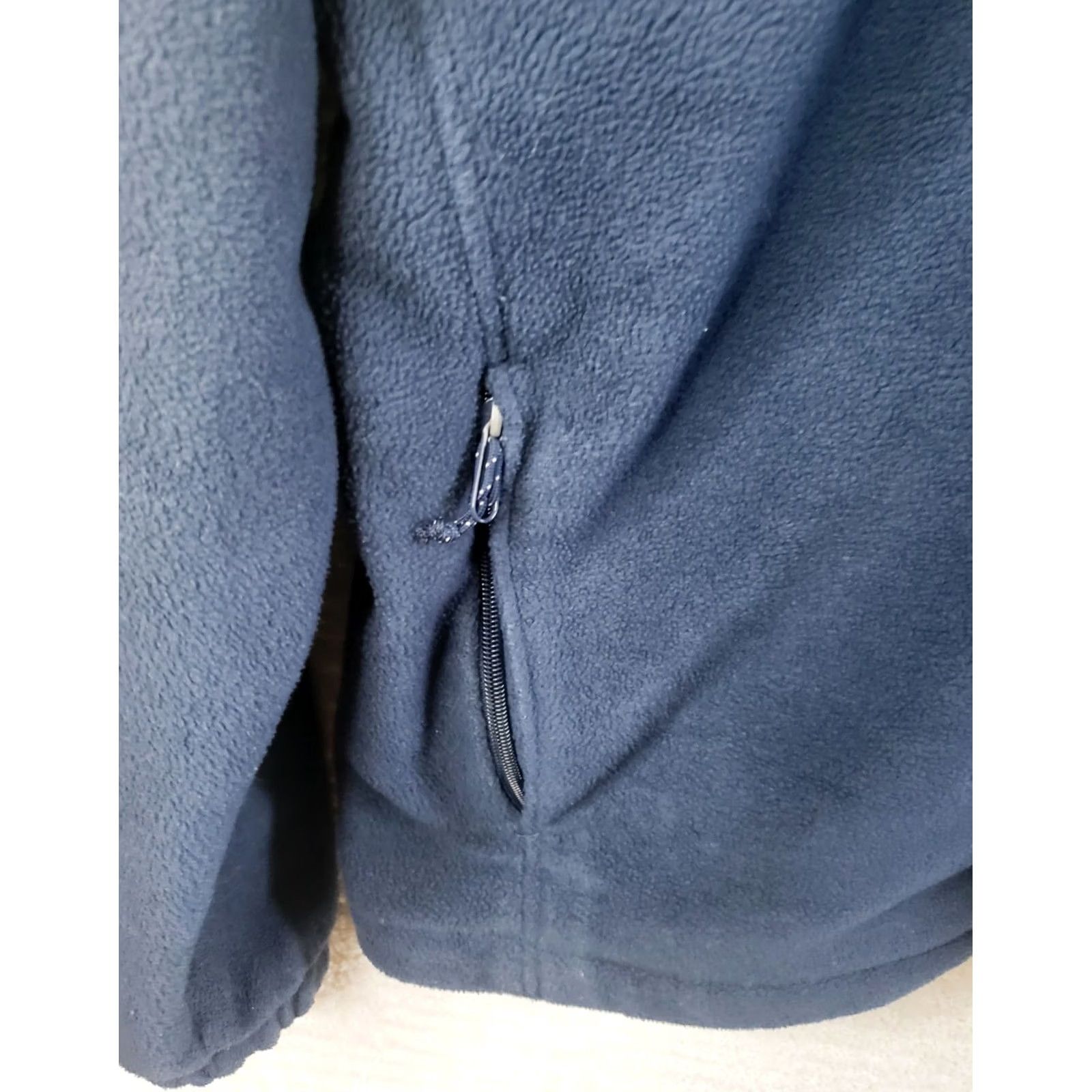 Vintage Columbia Fleece Jacket Men's L Navy Blue Solid Full Zip Long Sleeves Mock Neck Mens Jacket Size US L / EU 52-54 / 3 - 4 Thumbnail