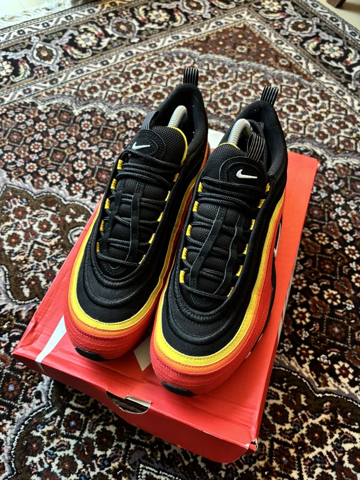 Nike Nike Air Max 97 — Black/Red/Yellow (“Undefeated Vibes”) Size US 8.5 / EU 41-42 - 3 Thumbnail