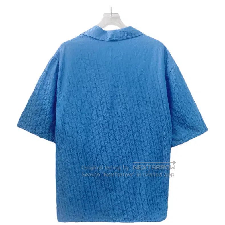 Dior Dior Sky blue logo jacquart full print mulberry silk lapel Size US XXS / EU 40 - 2 Thumbnail