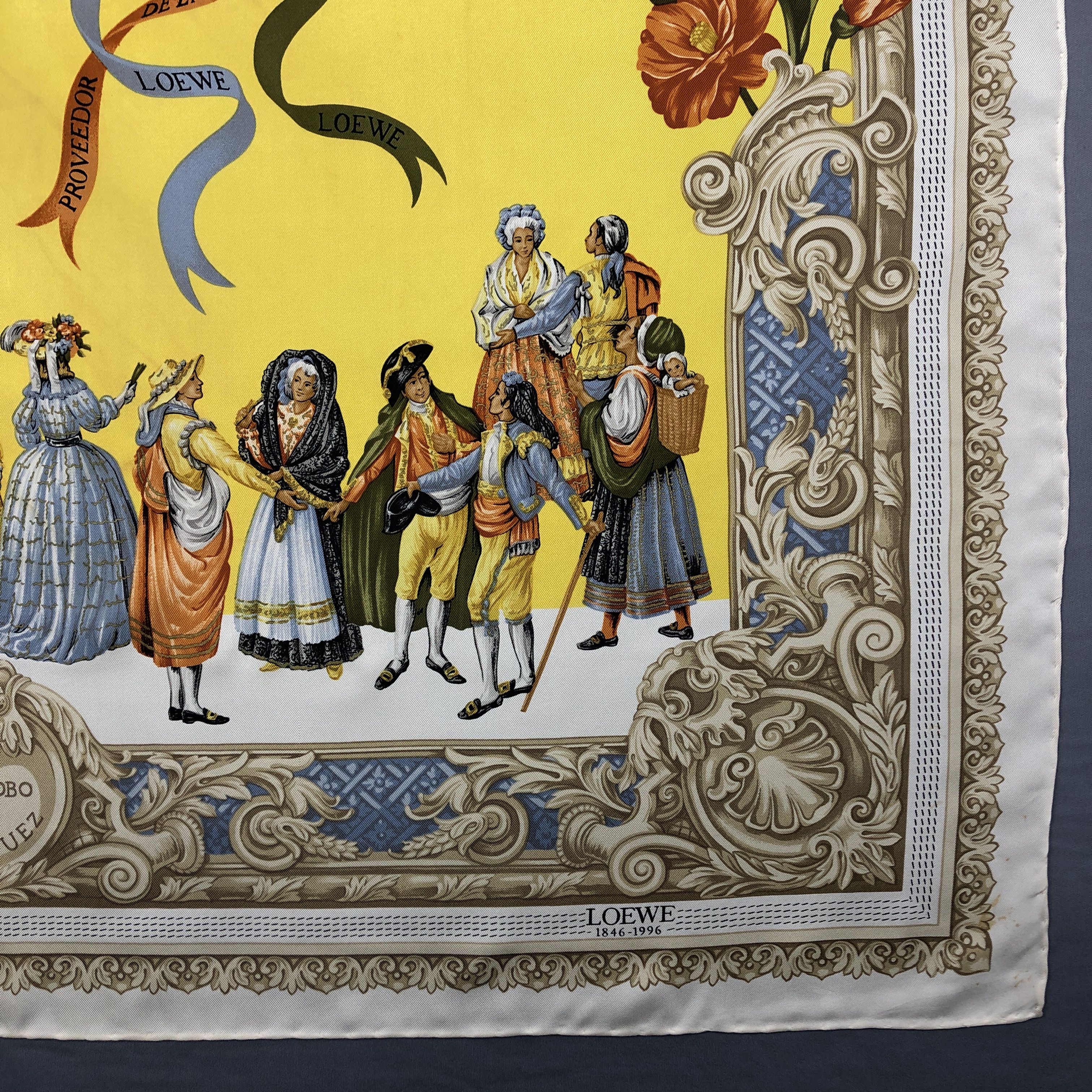 Loewe × Vintage Vintage Loewe SILK Scarf Un Globo En Aranjuez Stole Wraps Size ONE SIZE - 16 Thumbnail