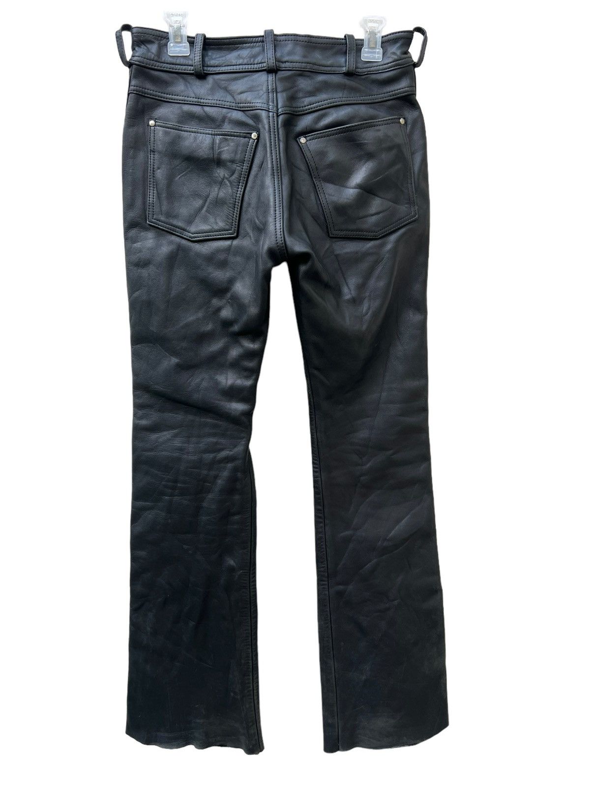 Harley Davidson × Leather × Vintage Vintage Harley Davidson Black Cowhide Bootcut Leather Pant Size US 29 - 14 Thumbnail