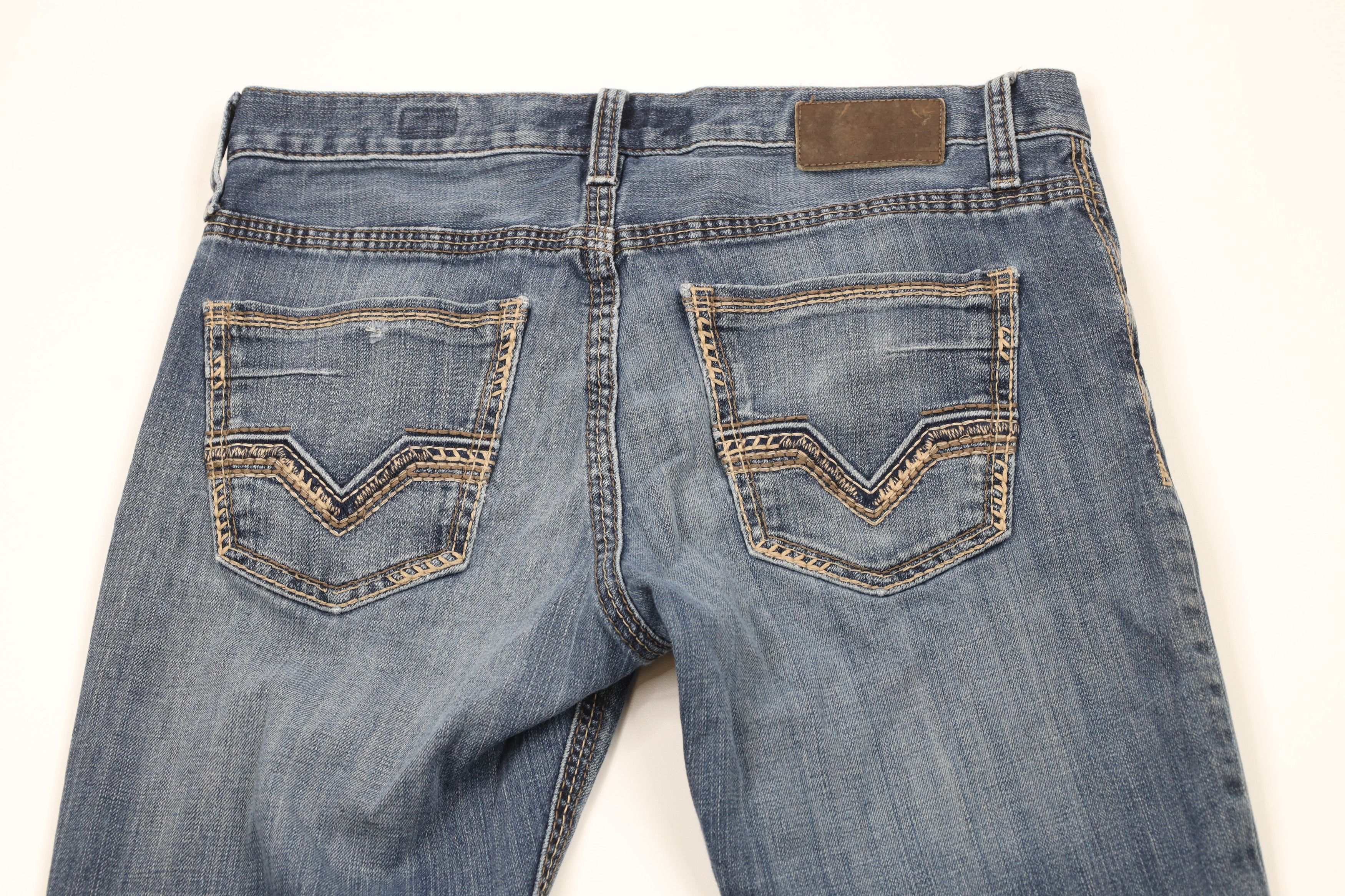 Vintage Buckle BKE Thick Stitch Jake Straight Leg Denim Jeans Blue Size US 33 - 11 Thumbnail