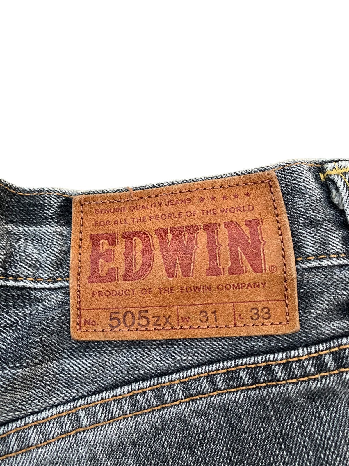 Edwin VINTAGE EDWIN 505zx SELVEDGE FADED & RUSTY DISTRESSED DENIM Size US 30 / EU 46 - 10 Thumbnail