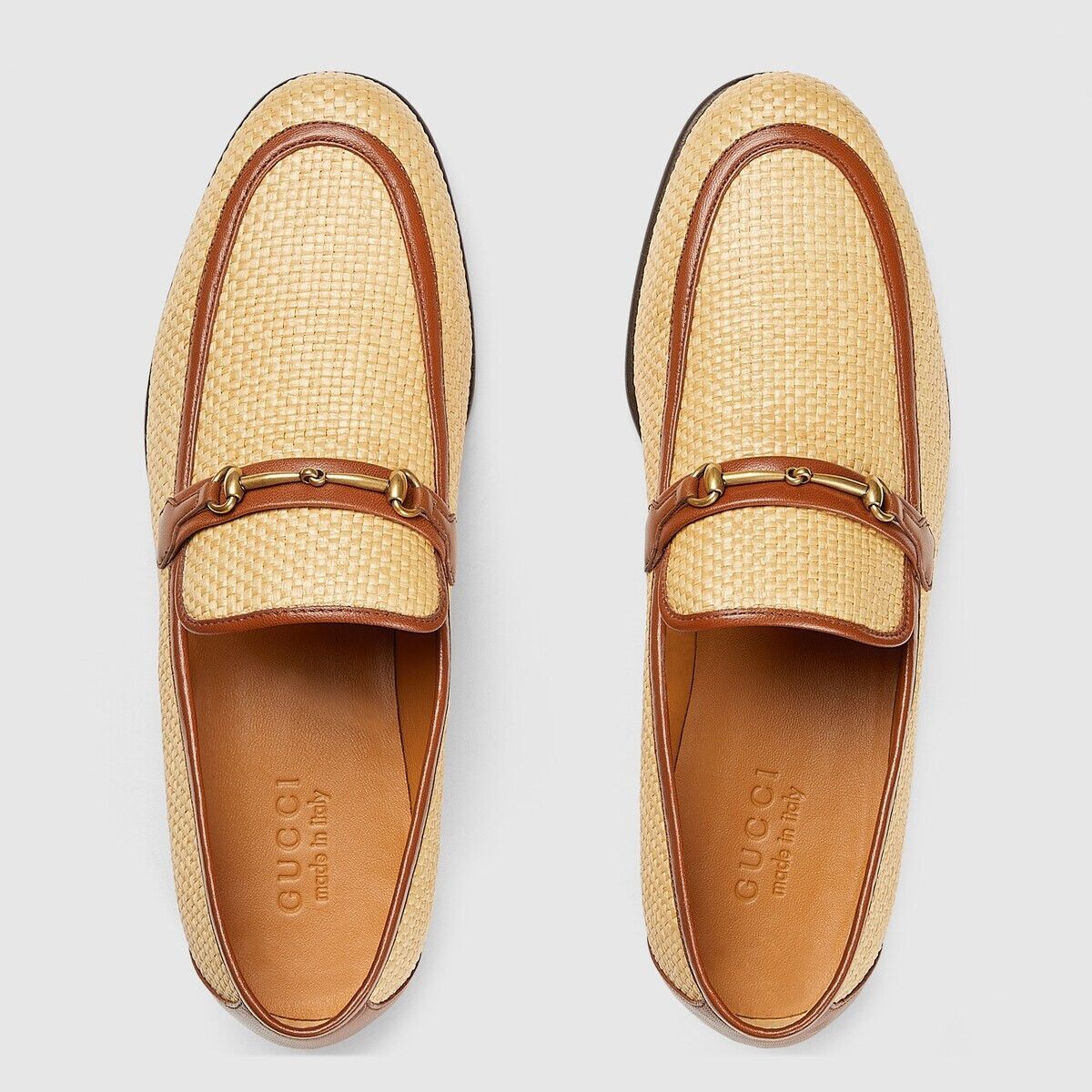 Gucci o1s1wg110125 Horsebit Loafers in Beige/Brown Size US 7.5 / EU 40-41 - 5 Thumbnail