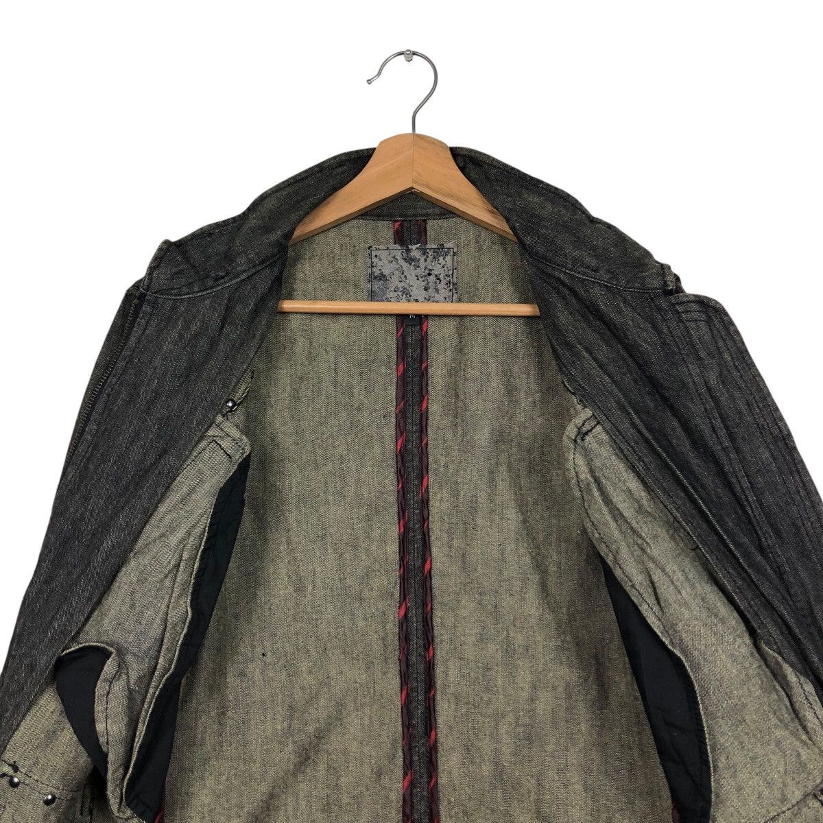 Japanese Brand 📌Vintage Denim Biker Jacket Zipper Issey Miyake Size US M / EU 48-50 / 2 - 15 Thumbnail