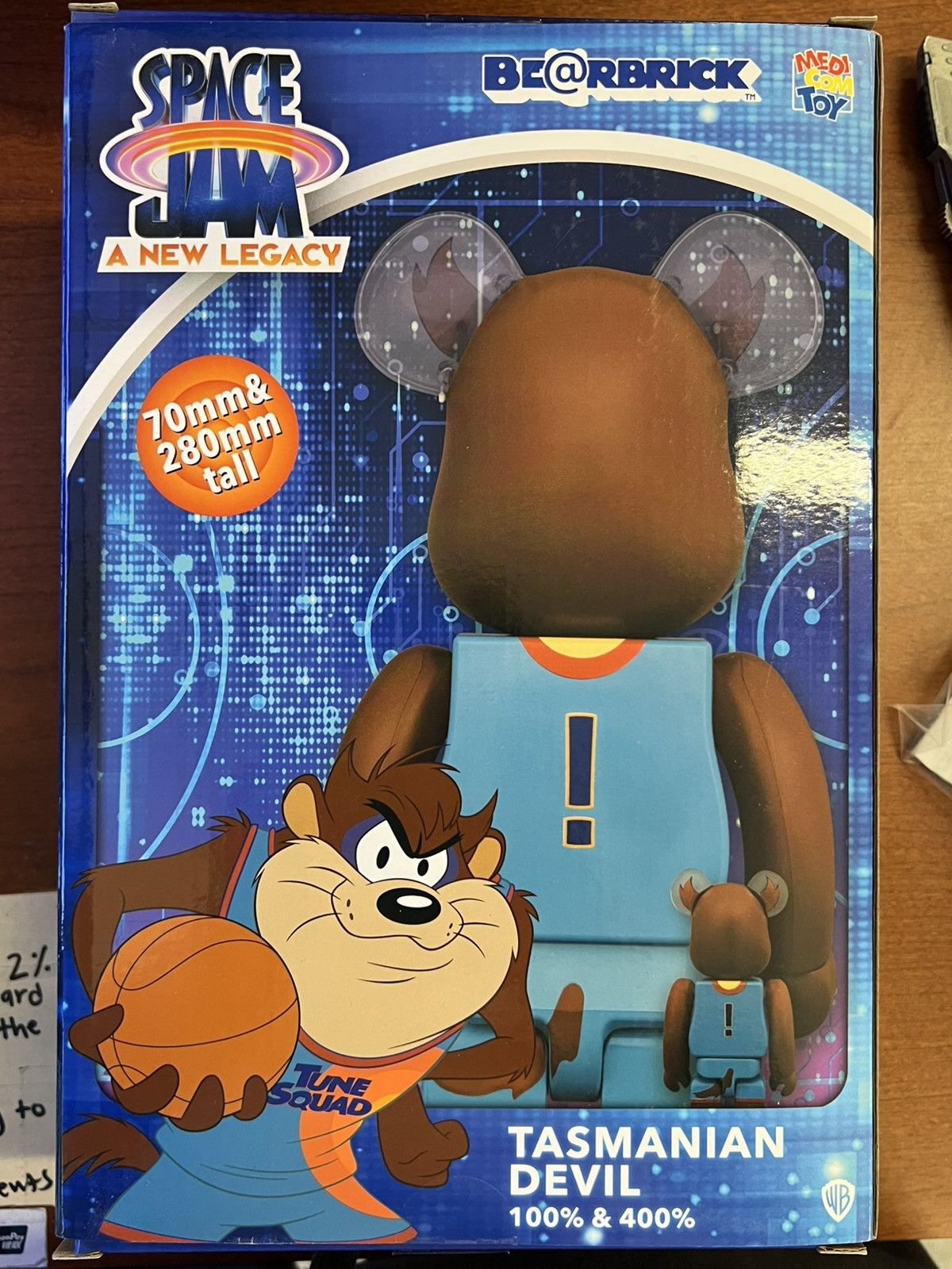 Medicom Toy Space Jam New Legacy Tasmanian Devil 100% 400% Bearbrick Set Size ONE SIZE - 6 Thumbnail