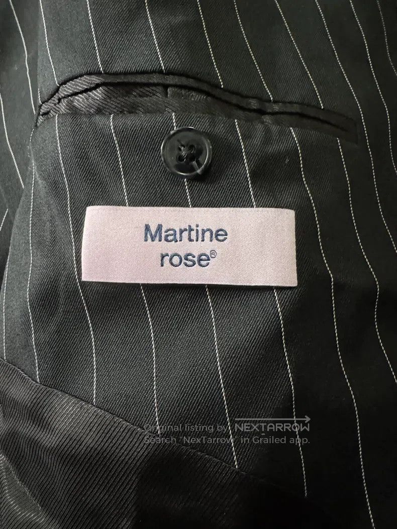 Martine Rose Martine Rose Black Thin Striped Suit Size 46R - 4 Thumbnail