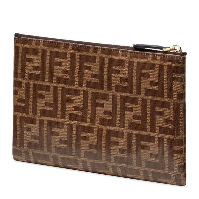 Fendi o1s1wg111225 Size: OS/FF Flat Pouch Small in Brown Size ONE SIZE - 2 Thumbnail