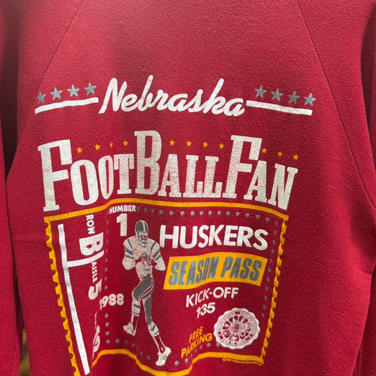 Vintage Vintage 90s Nebraska Huskers Football Fan Crewneck Size US M / EU 48-50 / 2 - 3 Thumbnail