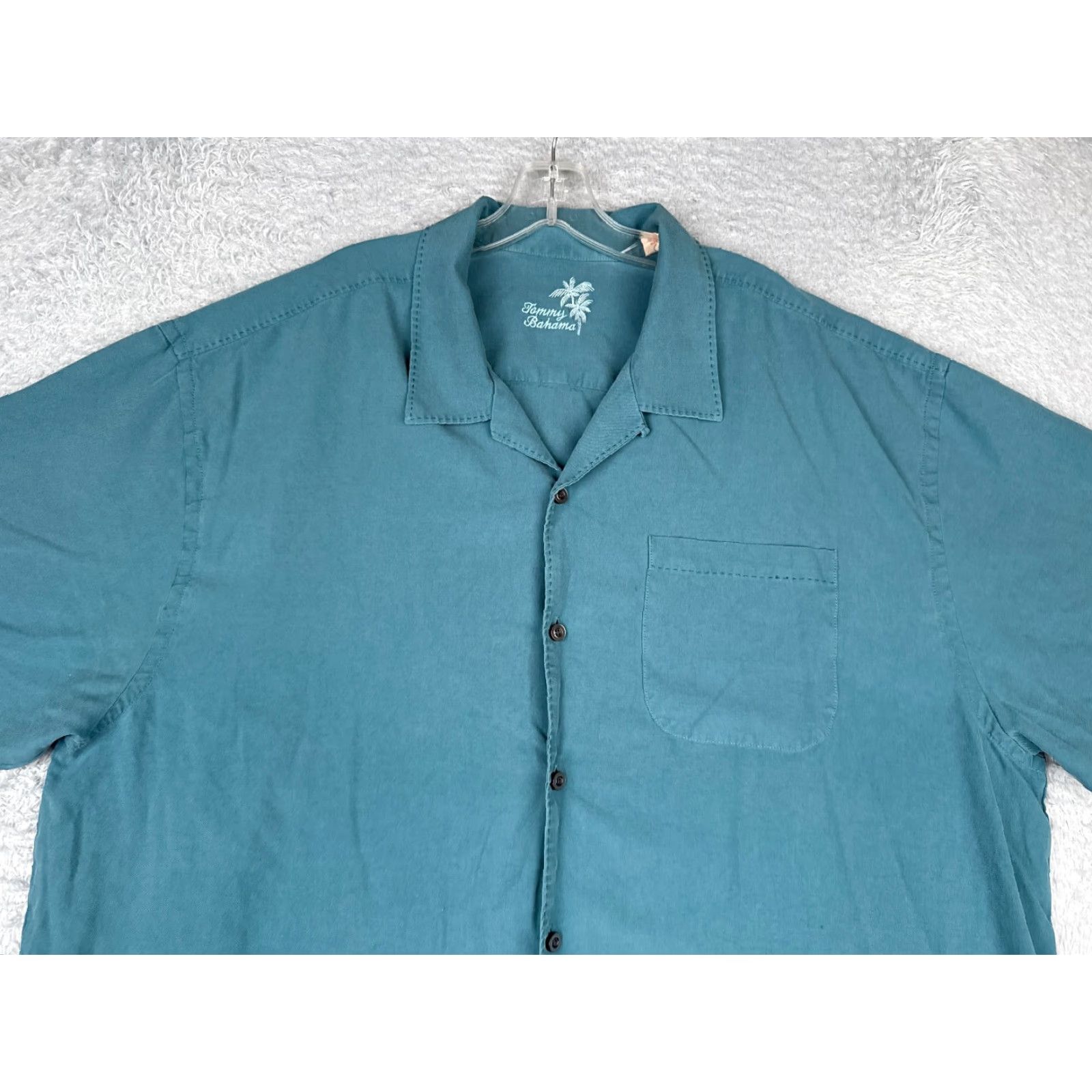 Tommy Bahama VINTAGE Tommy Bahama Shirt Adult 2XL XXL 2XB Blue Button Up 100% Silk Camp Hawaiian READ Size US XXL / EU 58 / 5 - 4 Thumbnail