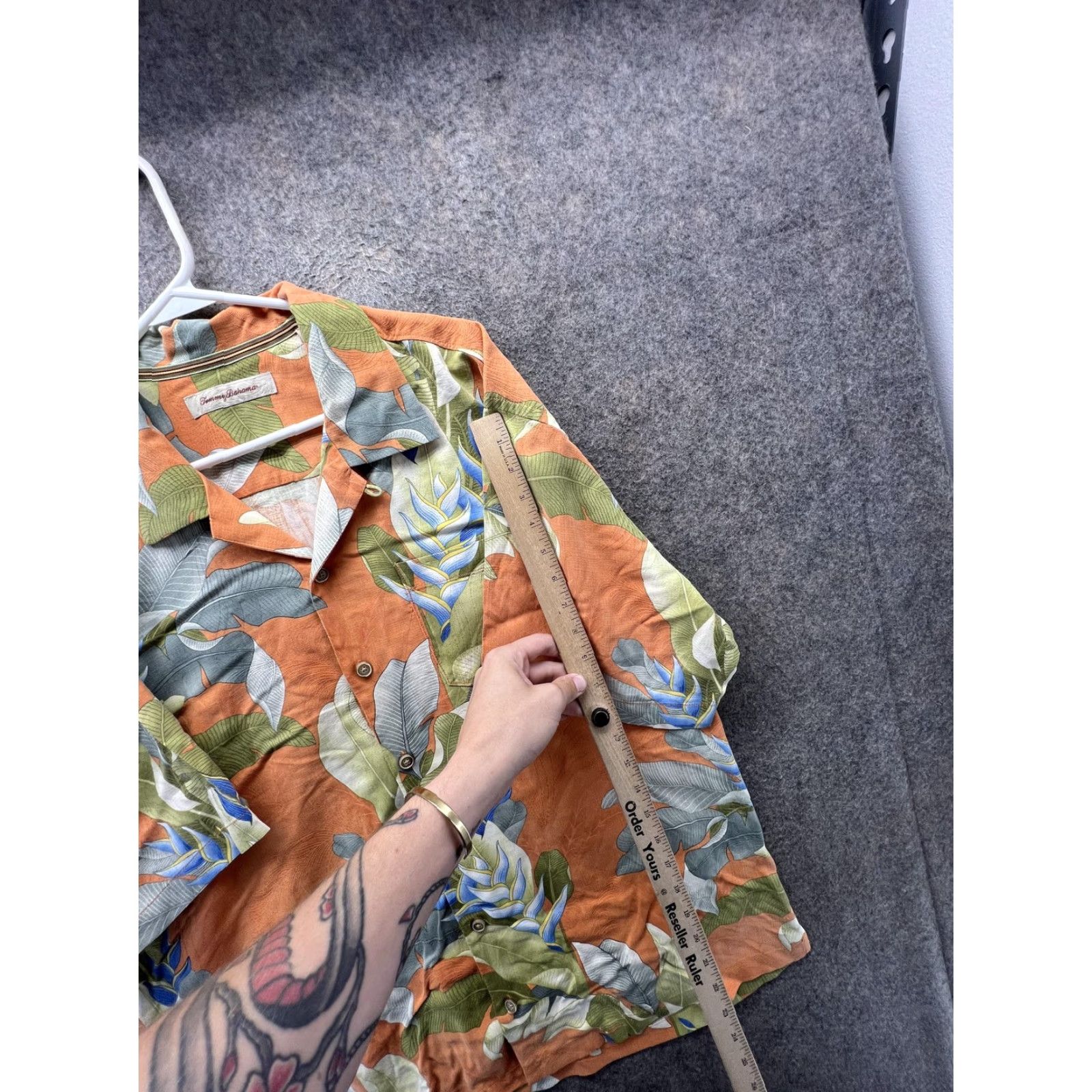 Tommy Bahama Tommy Bahama Shirt Mens XL Orange Floral Silk Hawaiian Short Sleeve Button Front Camp Paradise Button-Up Shirt Size US XL / EU 56 / 4 - 6 Thumbnail