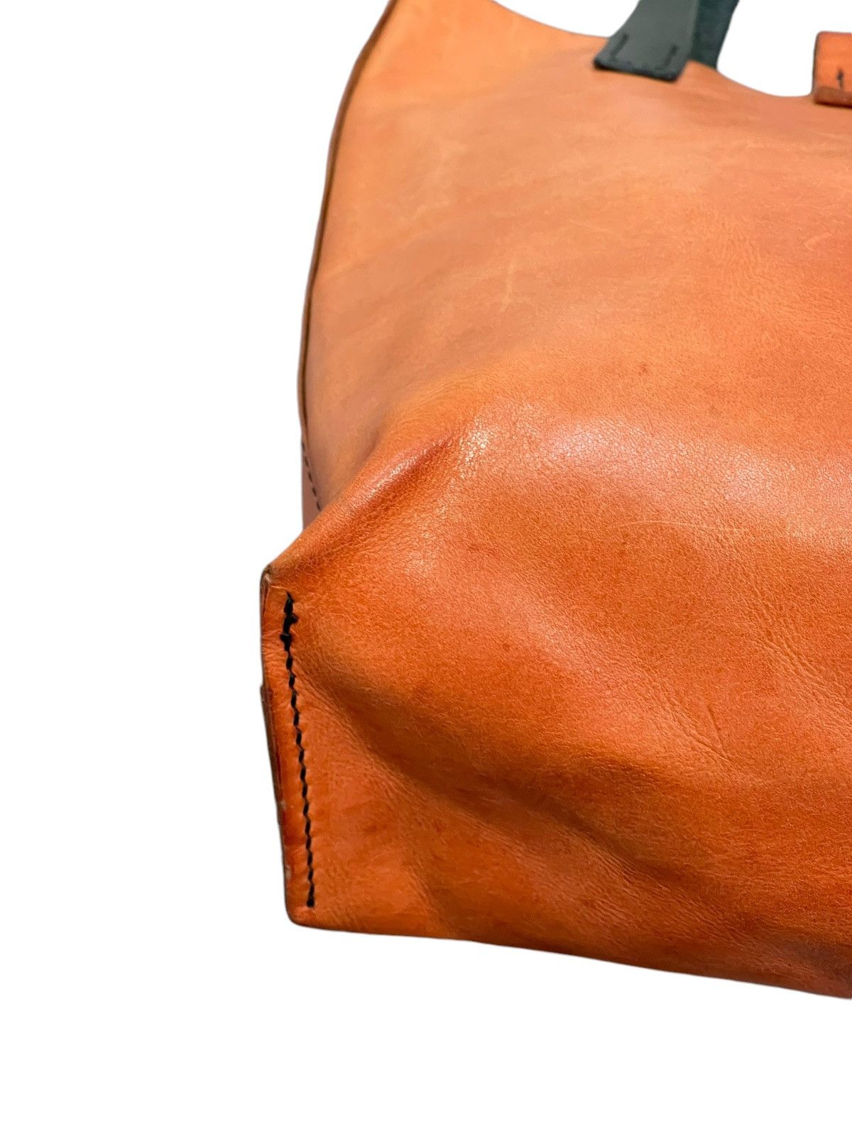 Leather Full Leather Unknown Handmade Japan Tote Shoulder Bag 4🟩 Size ONE SIZE - 13 Thumbnail