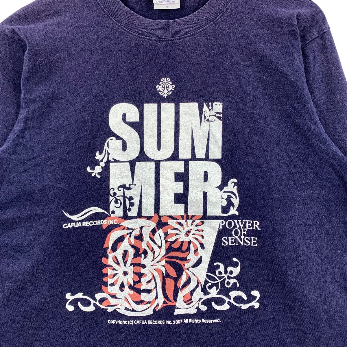 Japanese Brand CAFUA RECORDS Summer Power Of Sense Japan Band Tshirt Size US M / EU 48-50 / 2 - 3 Thumbnail
