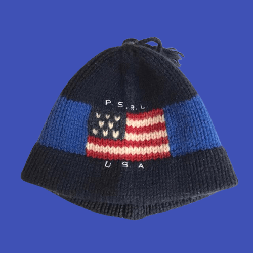 Polo Ralph Lauren POLO RALPH LAUREN - 90s POLO SPORT P.S.R.L USA FLAG Beanie Size ONE SIZE - 6 Thumbnail