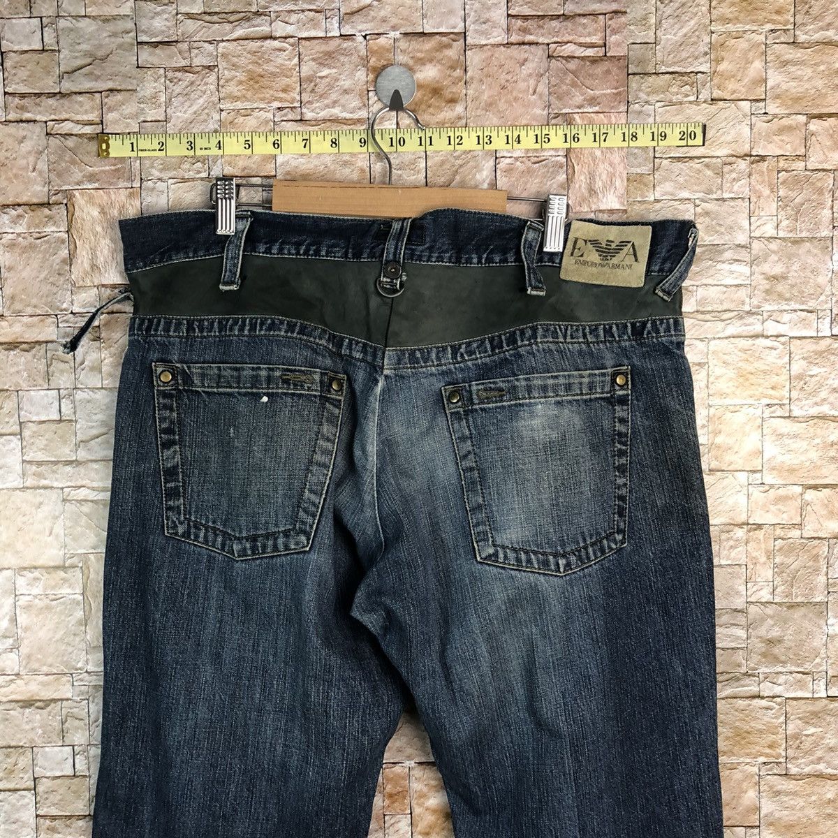 Emporio Armani Emporio Armani Blue ripped distressed Denim Pants #7582 Size US 40 / EU 56 - 14 Thumbnail