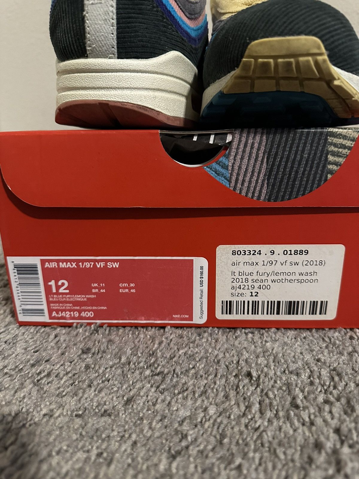 Nike Nike Air Max 1/97 Sean Wotherspoon (Extra Lace Set Only) Size US 12 / EU 45 - 10 Thumbnail
