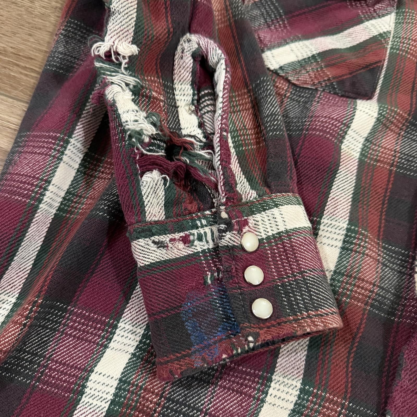 Other Vintage 80s Saddle King Western Flannel Distressed Grunge Size US XXL / EU 58 / 5 - 4 Thumbnail