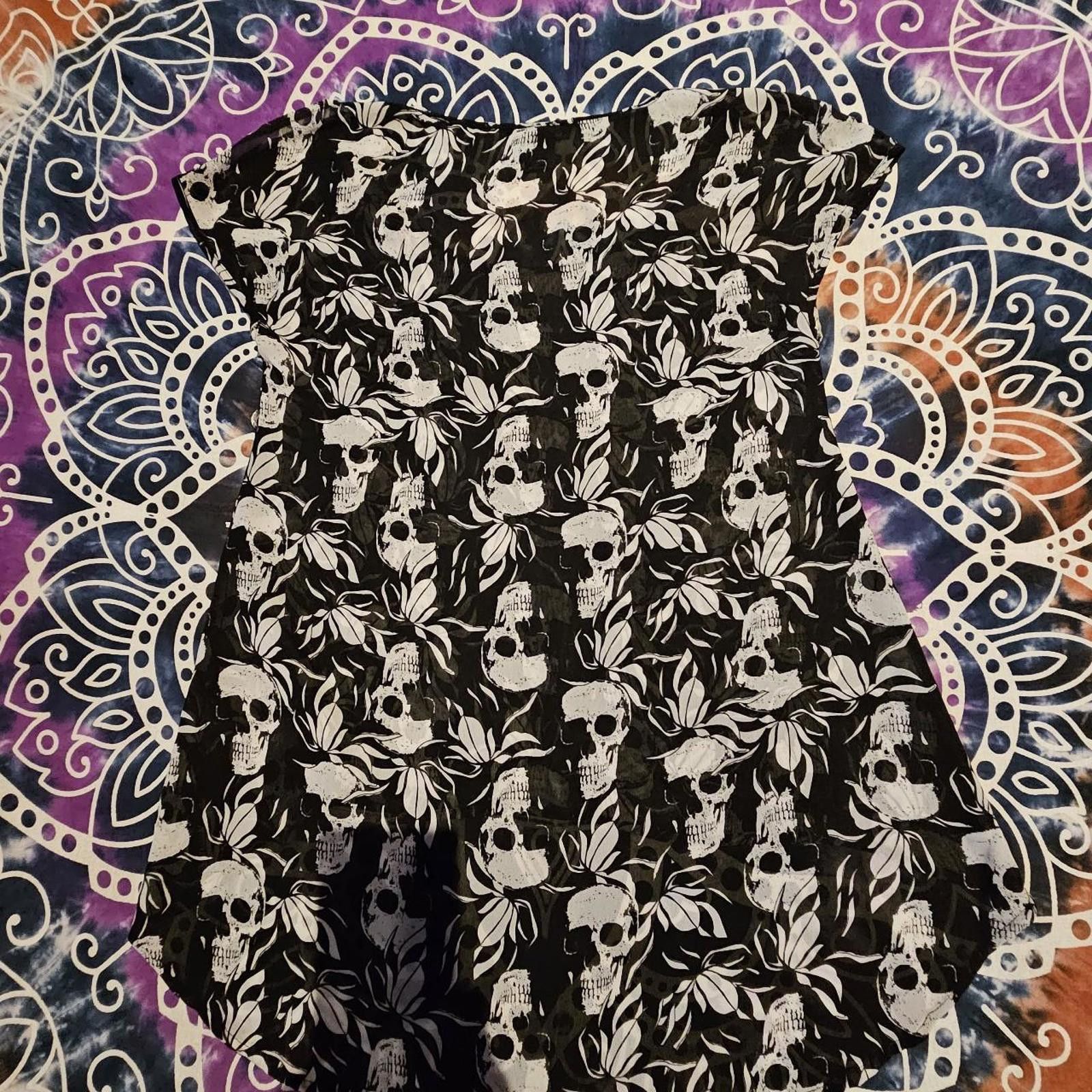 Hot Topic Hot Topic Women's Sheer Skeleton Blouse Size S / US 4 / IT 40 - 6 Thumbnail