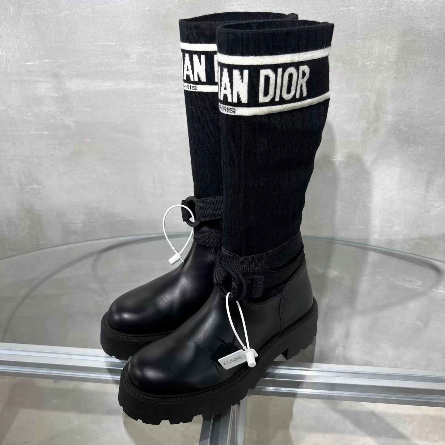 Dior Dior D-Major Knee-High Boots Black 35.5 Size US 5 / IT 35 - 2 Thumbnail