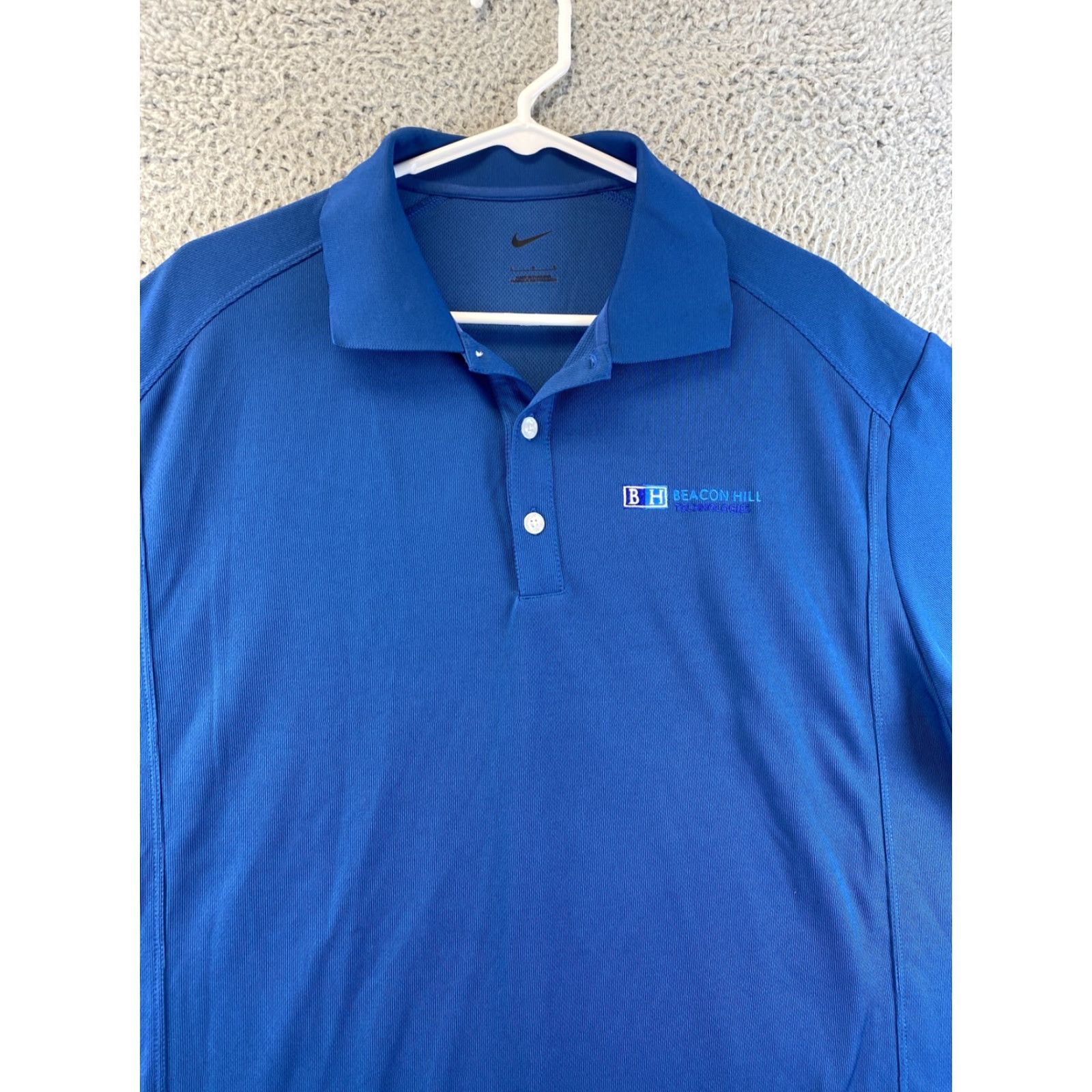 Nike Nike Dri-Fit Polo Shirt Mens Large Blue Lightweight Golf Shirt Size US L / EU 52-54 / 3 - 3 Thumbnail