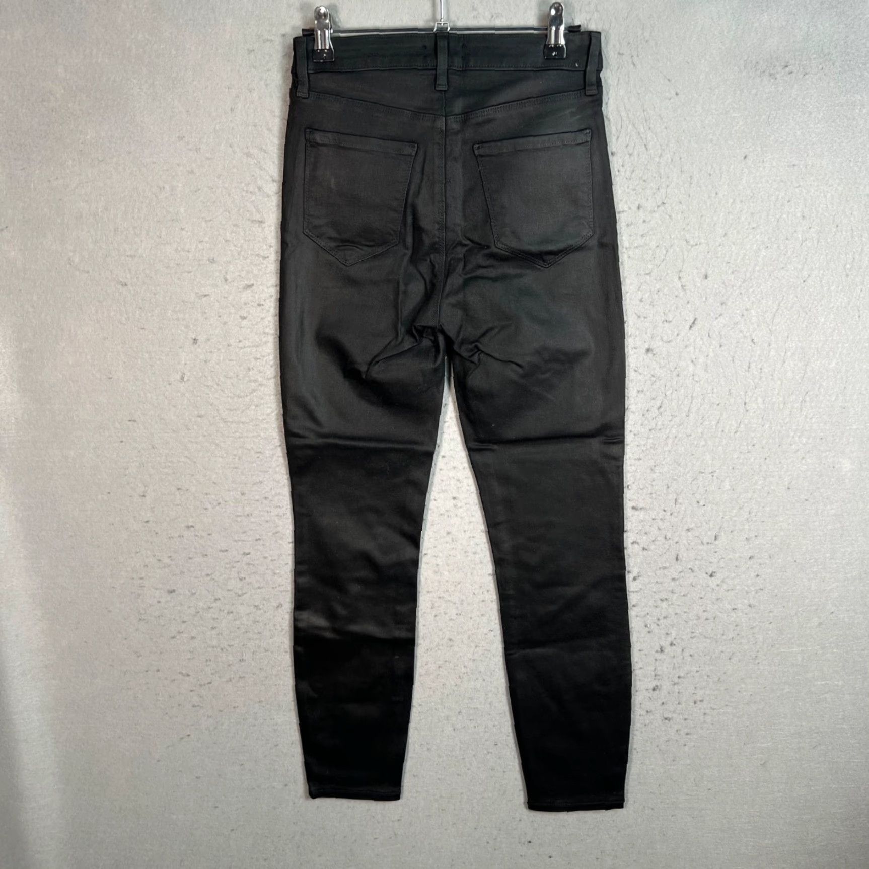 L'AGENCE L'Agence Womens 27 Margot High-Rise Skinny Coated Black Jeans Shirt? Size 27" / US 4 / IT 40 - 2 Thumbnail