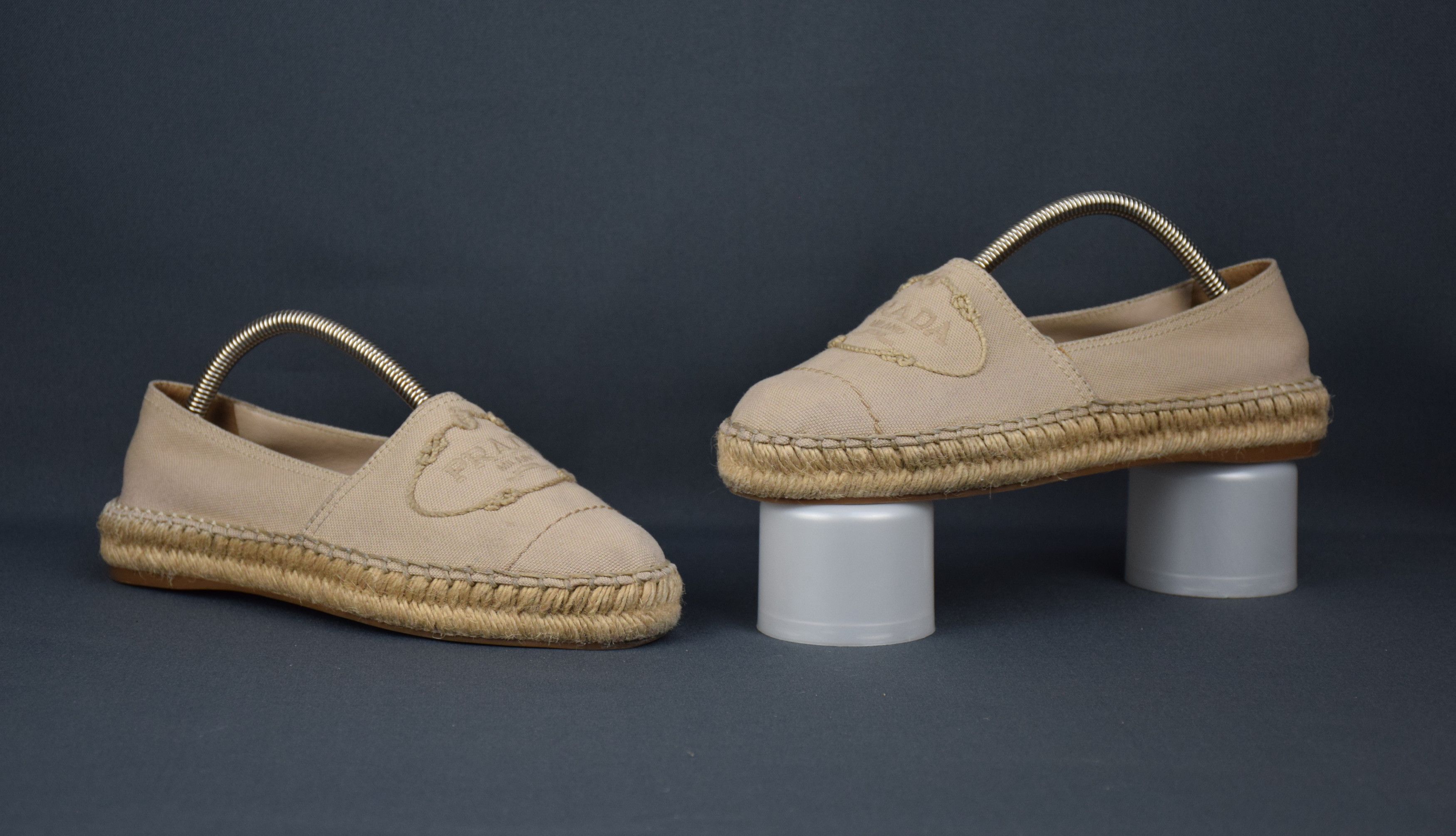 Prada PRADA Beige Espadrille Canvas Flats US 6.5 UK 4.5 EU 37.5 Size US 6.5 / IT 36.5 - 5 Thumbnail