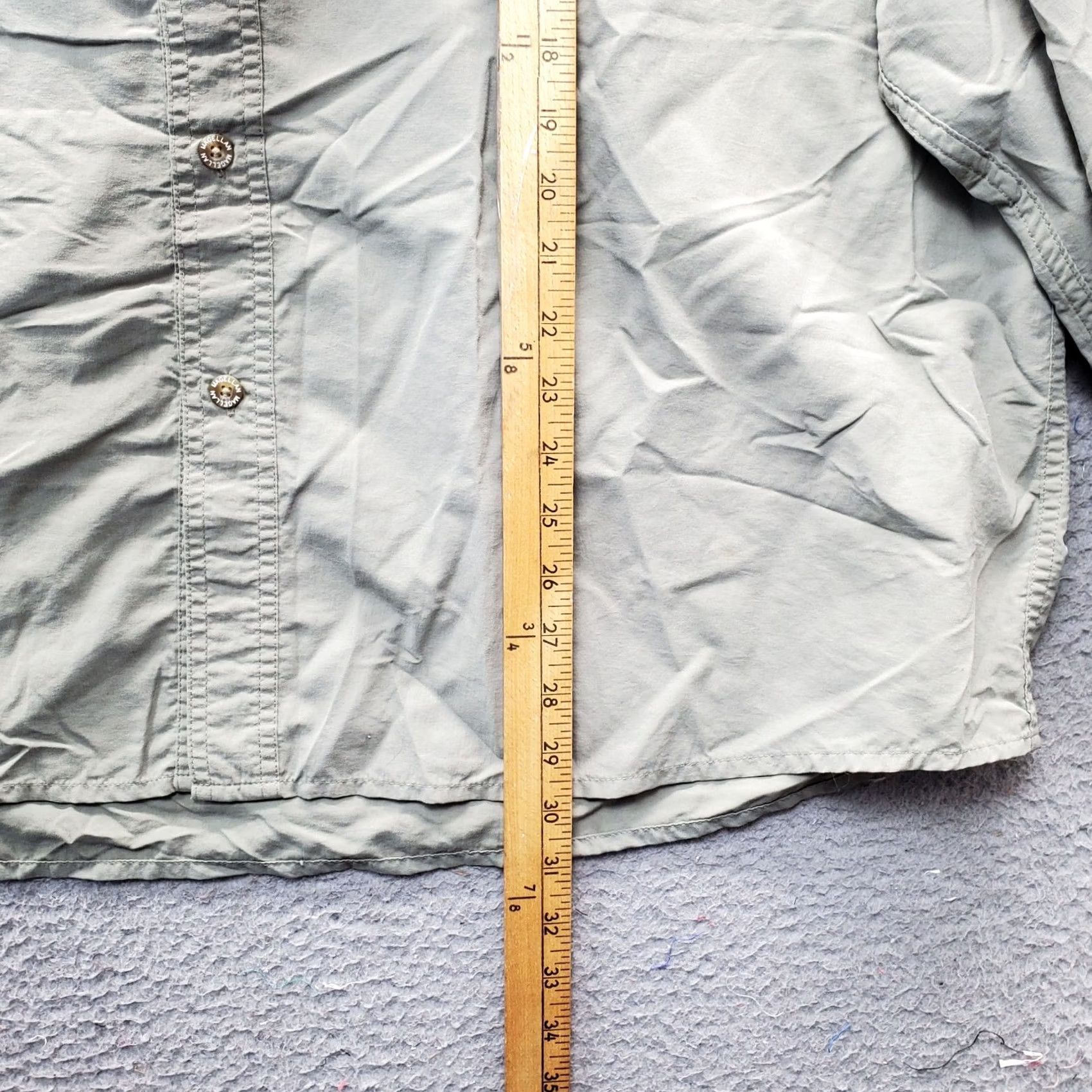 Vintage Magellan Sportswear Men Button-Up Shirt 2XL Green Pocket Collar Down Casual Outdoor 1990s? Size US XXL / EU 58 / 5 - 4 Thumbnail