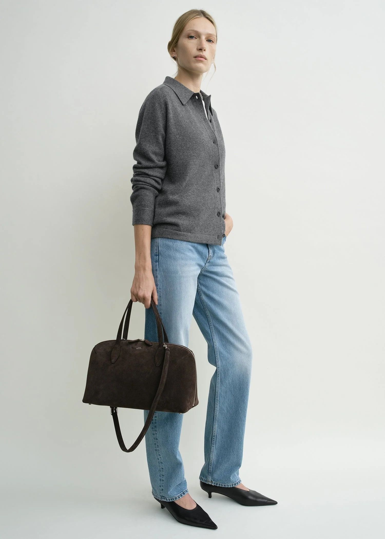 Toteme Toteme medium suede day tote brown Crossbody Bag Size ONE SIZE - 1 Thumbnail