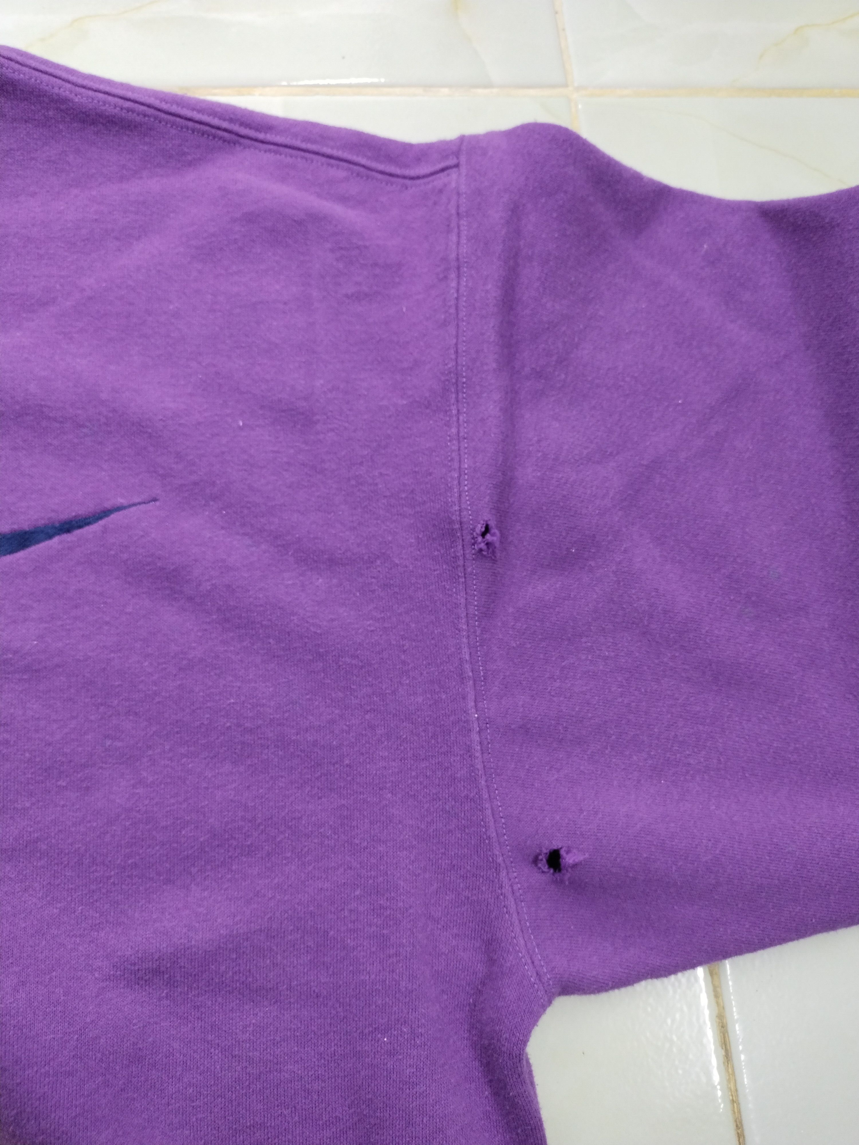 Nike × Vintage Vintage 90's Nike Big Swoosh Logo Hoodie Size US M / EU 48-50 / 2 - 5 Thumbnail