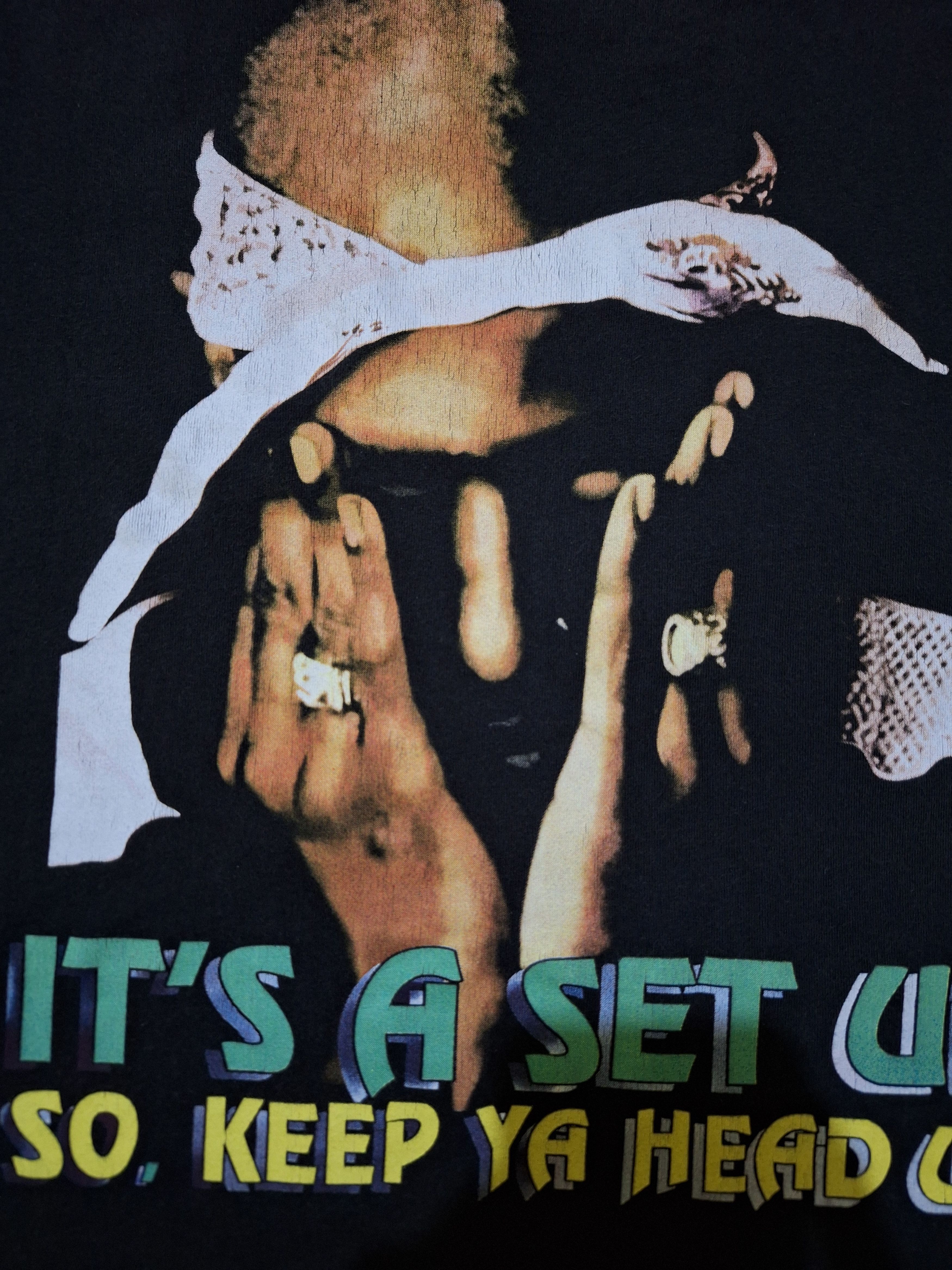 Japanese Brand Vintage 2 pac tupac shakur Its A Set Up So Keep Ya Head Up Size US L / EU 52-54 / 3 - 11 Thumbnail