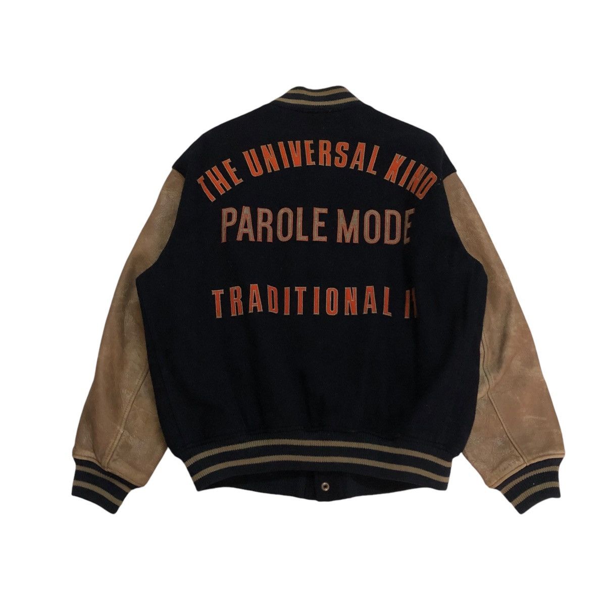 Japanese Brand 🔥VINTAGE JUMPER VARSITY LEATHER JACKET PAROLE MODE BIG LOGO Size US M / EU 48-50 / 2 - 1 Thumbnail