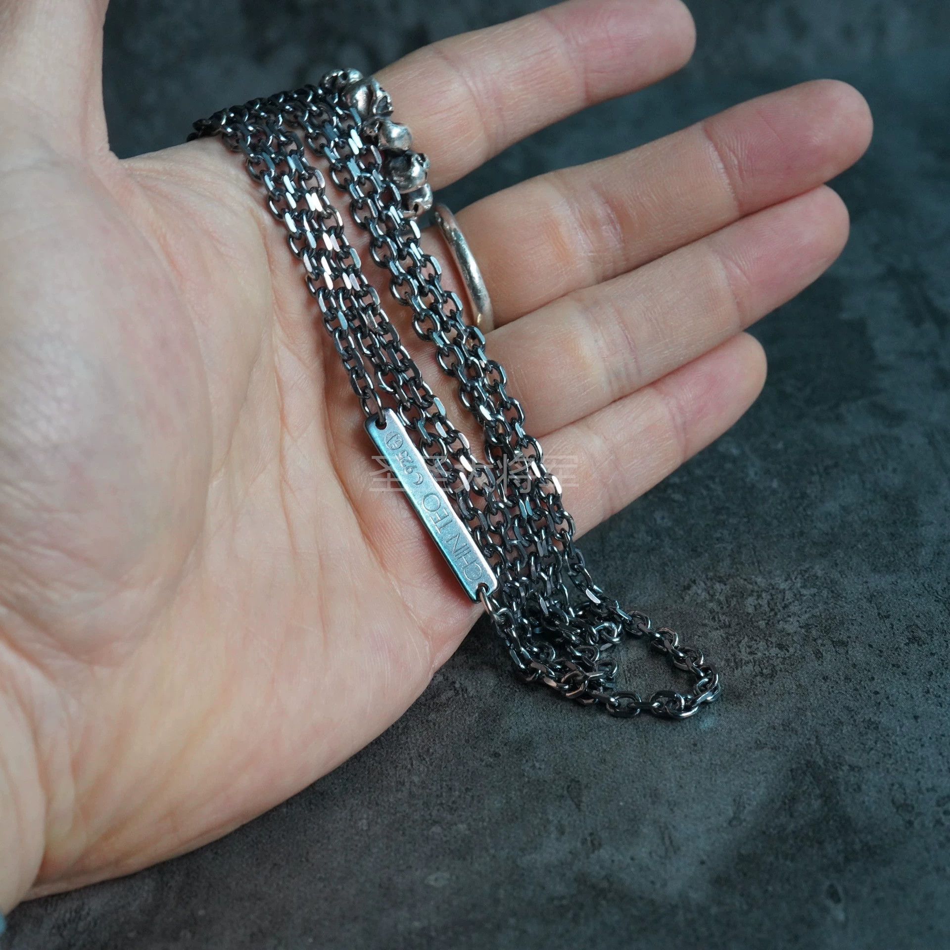Chin Teo Chin Teo Oxidized Black 3-Link Chain Necklace Size ONE SIZE - 3 Thumbnail