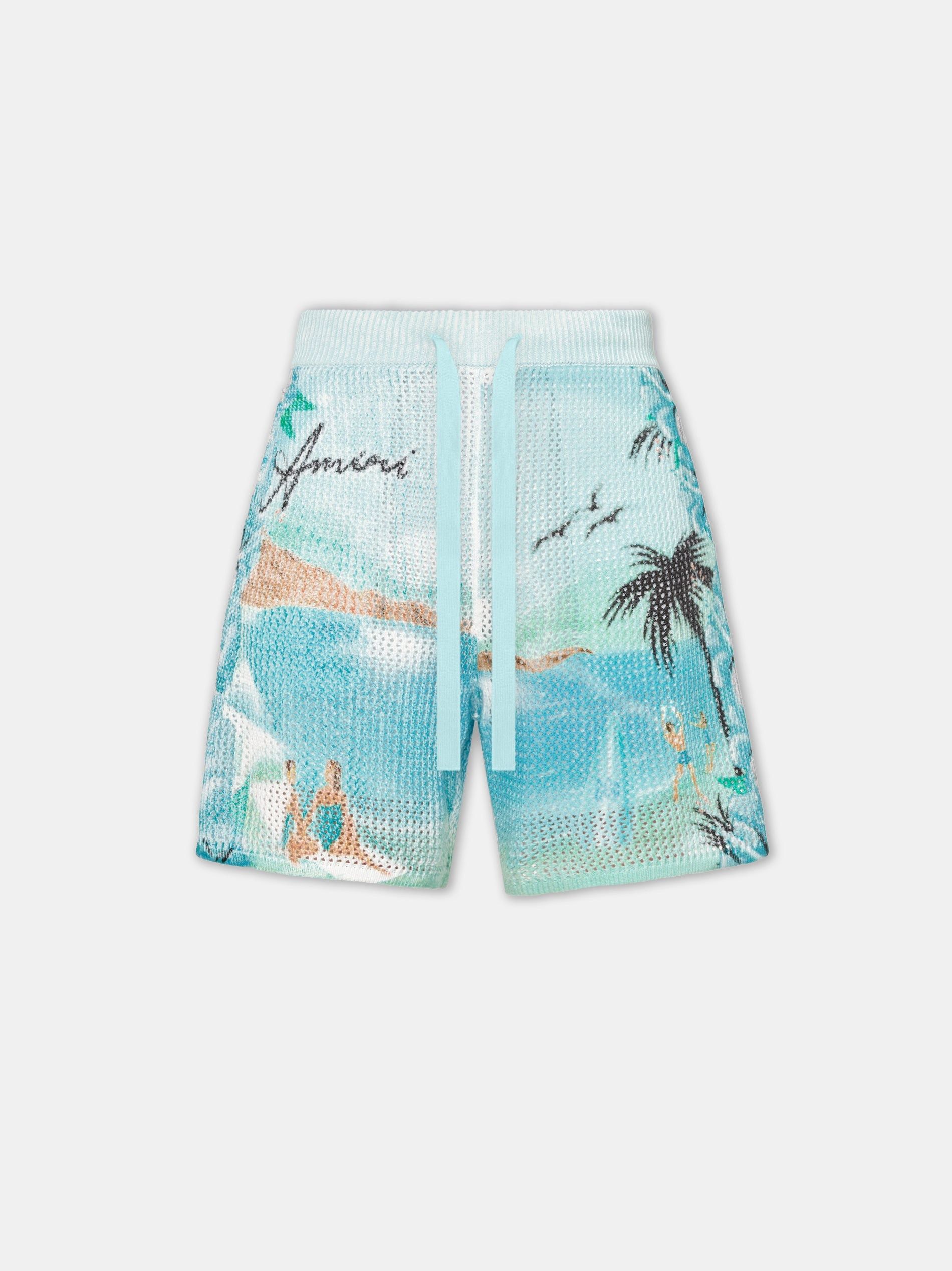 Amiri o1s1wg110725 Paradise Crochet Shorts in Multicolor Size US 30 / EU 46 - 1 Thumbnail