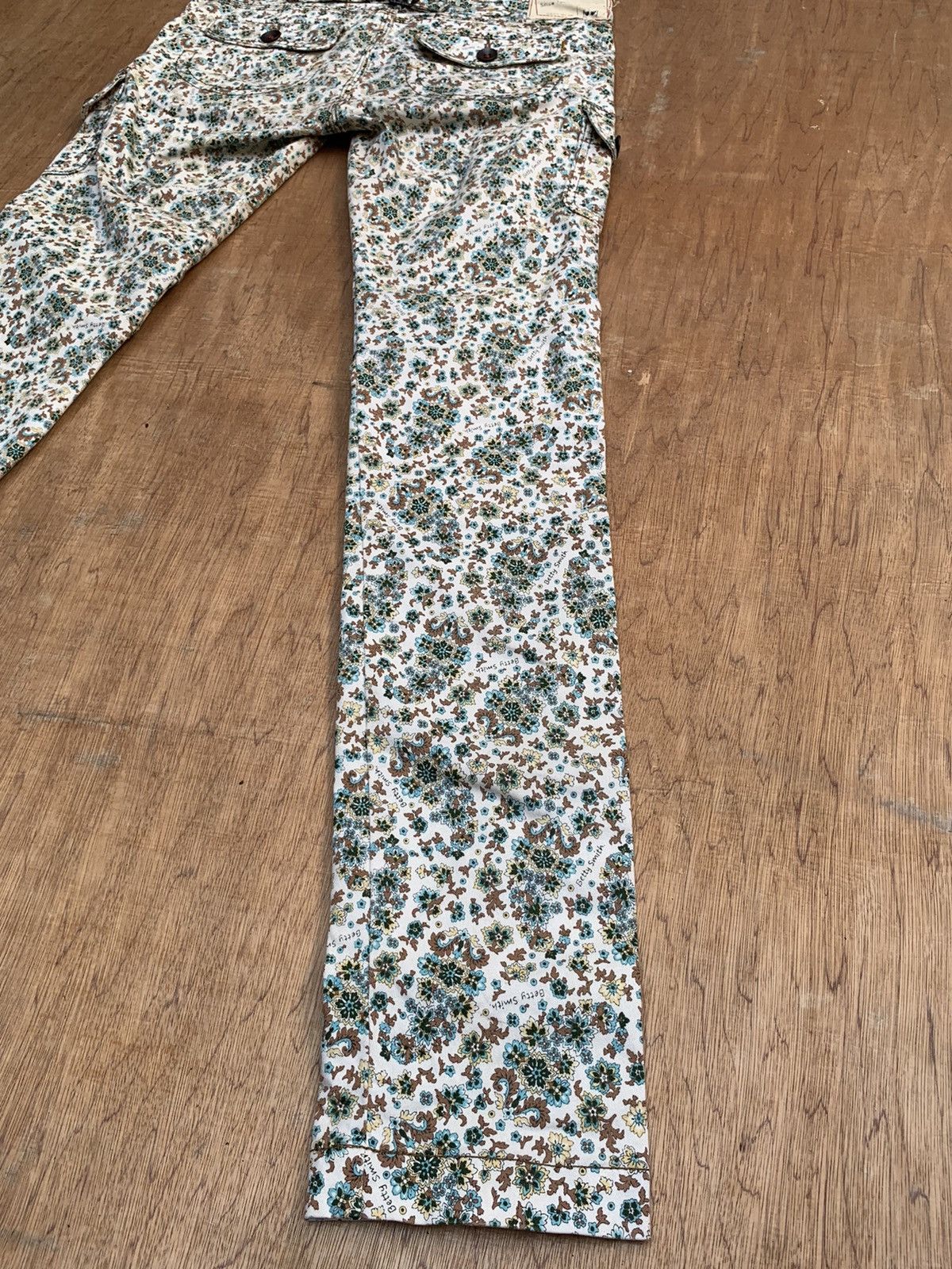Japanese Brand Betty Smith Origin Is Kojima Streching Fullprint Cargo Pant Size 29" - 13 Thumbnail