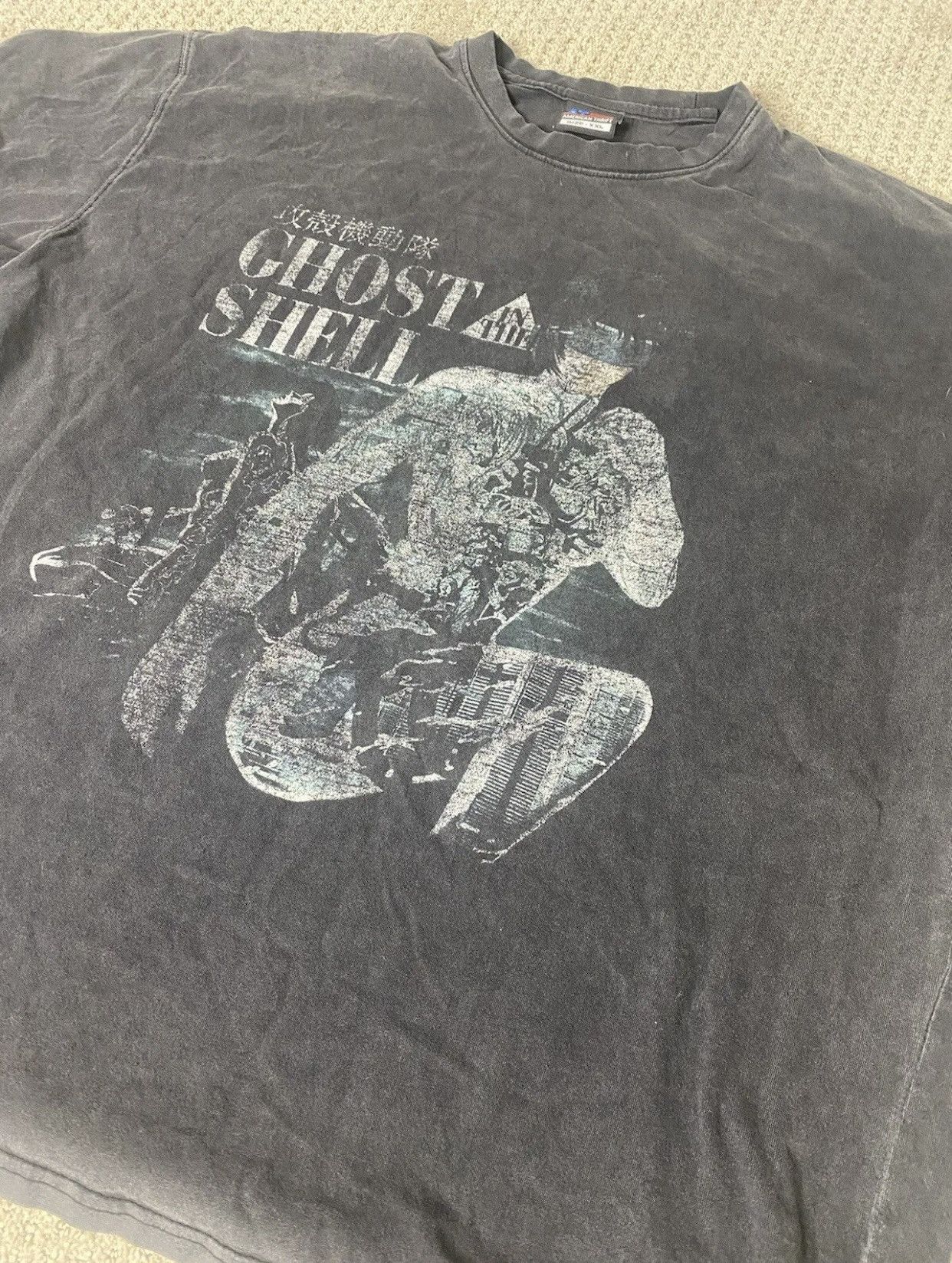 image of Vintage Ghost In A Shell Tshirt in Grey, Men's (Size 2XL)