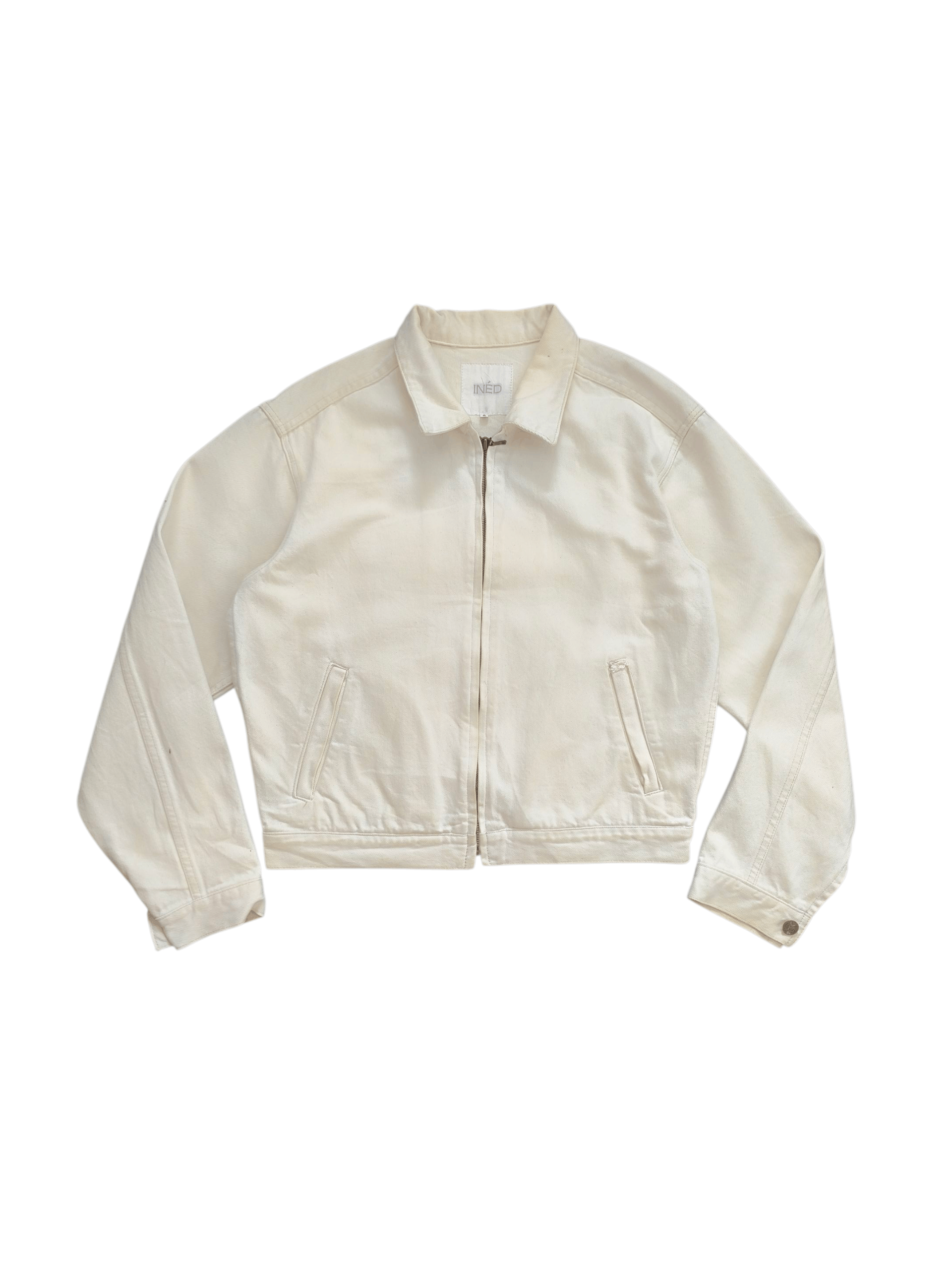 Yohji Yamamoto Ined Homme White Denim Jacket Size US M / EU 48-50 / 2 - 1 Thumbnail