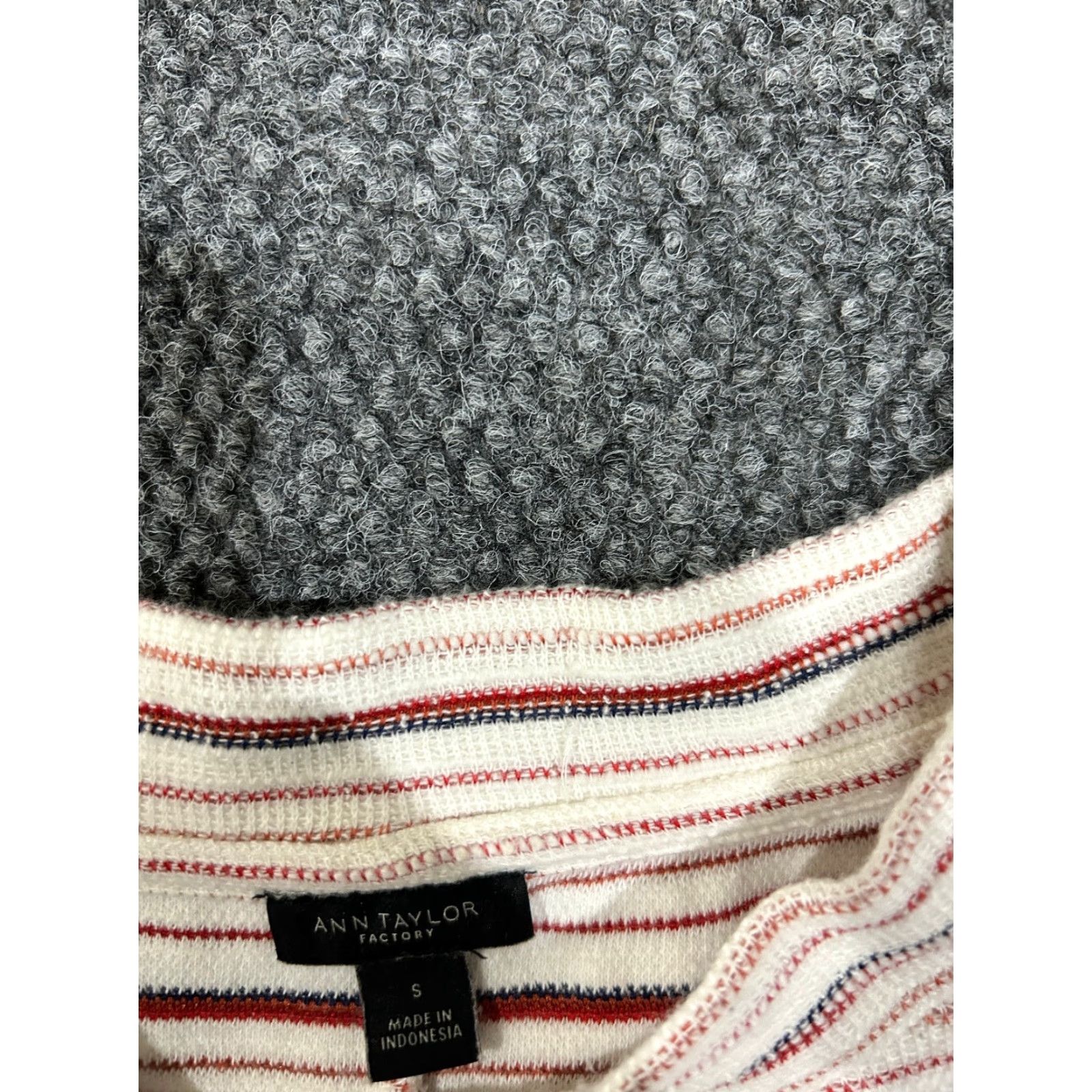 Vintage Ann Taylor tank top Womens Small white red navy striped casual knit factory Size S / US 4 / IT 40 - 4 Thumbnail