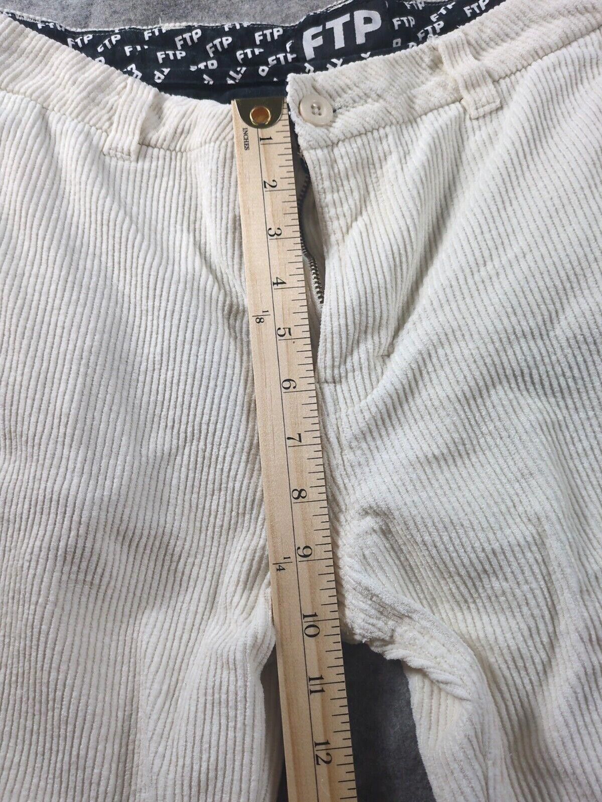 Designer FTP Corduroy Chino Pants 34 White Embroidered Logo Size US 34 / EU 50 - 5 Thumbnail