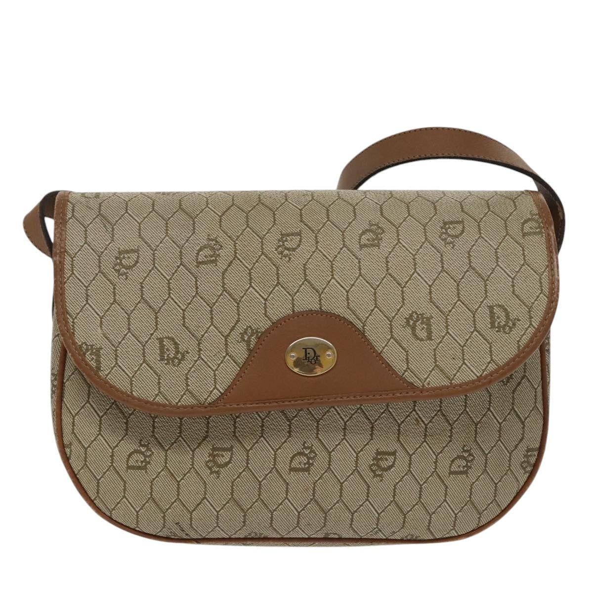 Dior Honeycomb Beige Canvas Shoulder Bag (Pre-Owned) Size ONE SIZE - 1 Thumbnail