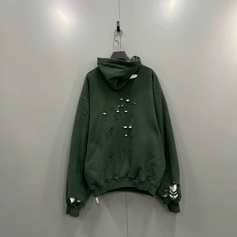 Other Balenciaga Green Large Logo Hoodie Size US XXS / EU 40 - 2 Thumbnail
