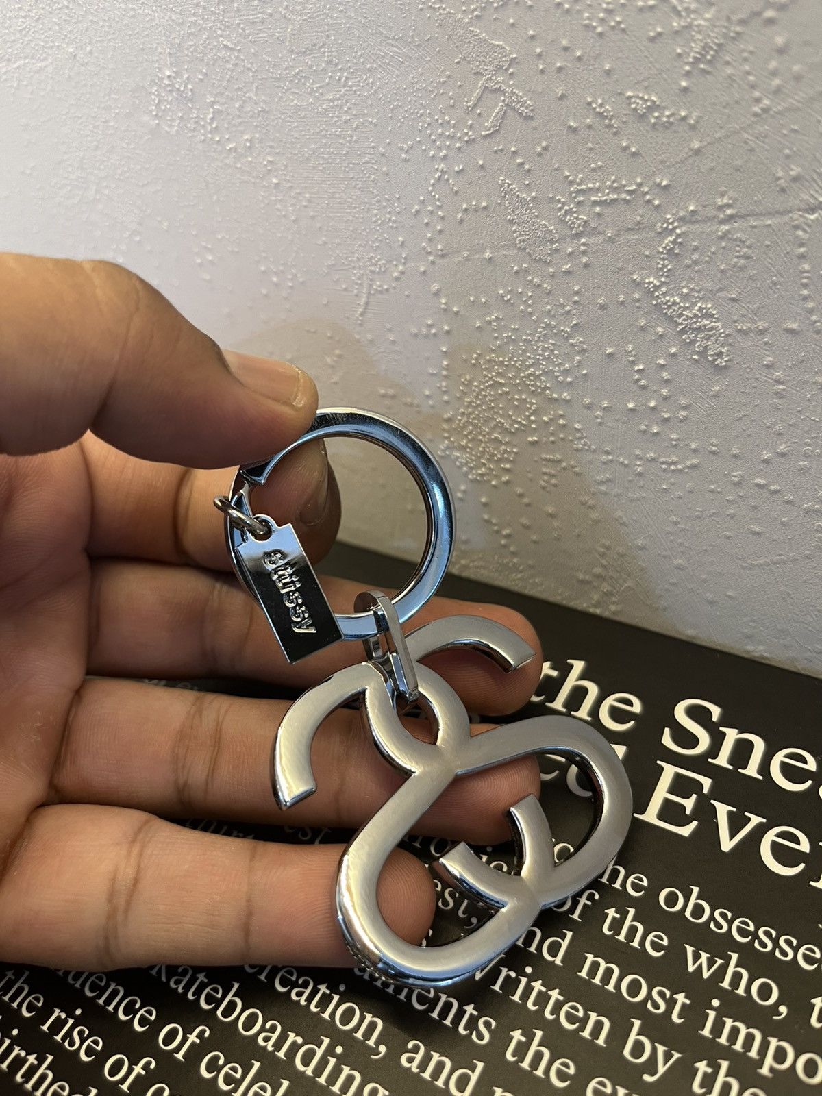 Streetwear × Stussy × Vintage Stussy Silver SS Link Carabiner