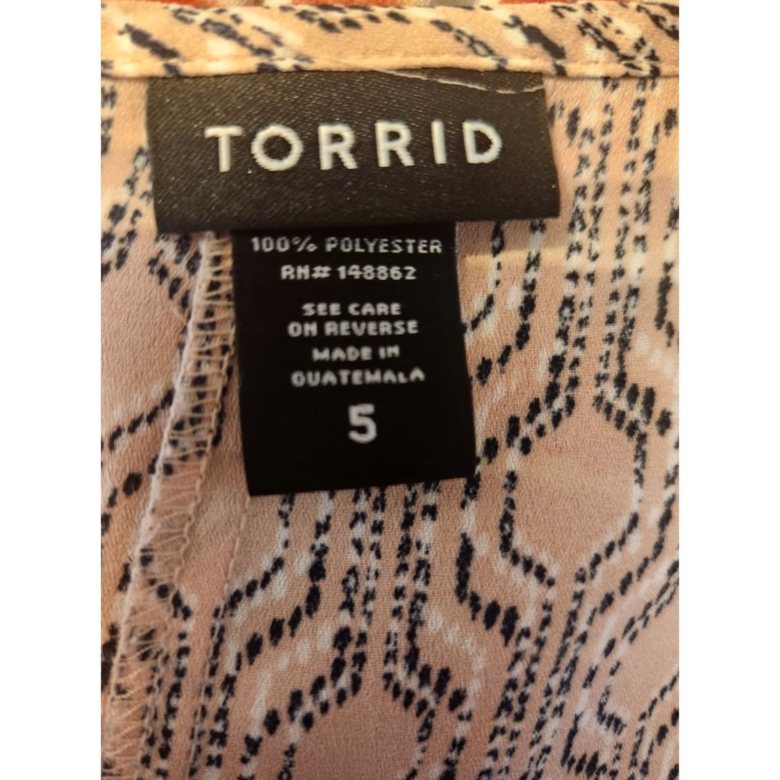 Torrid Torrid Pink Black White Abstract Print Cap Sleeve Tunic Top 5X Women Casual Size XXL / US 16-18 / IT 52-54 - 5 Thumbnail