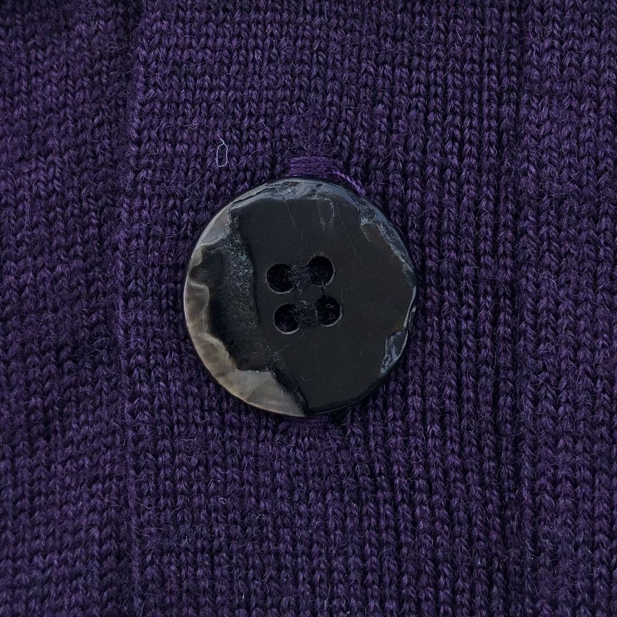 CABANE de ZUCCa CABANE de ZUCCA Dark Purple 100% Wool Cardigan Sweater Size M / US 6-8 / IT 42-44 - 7 Thumbnail