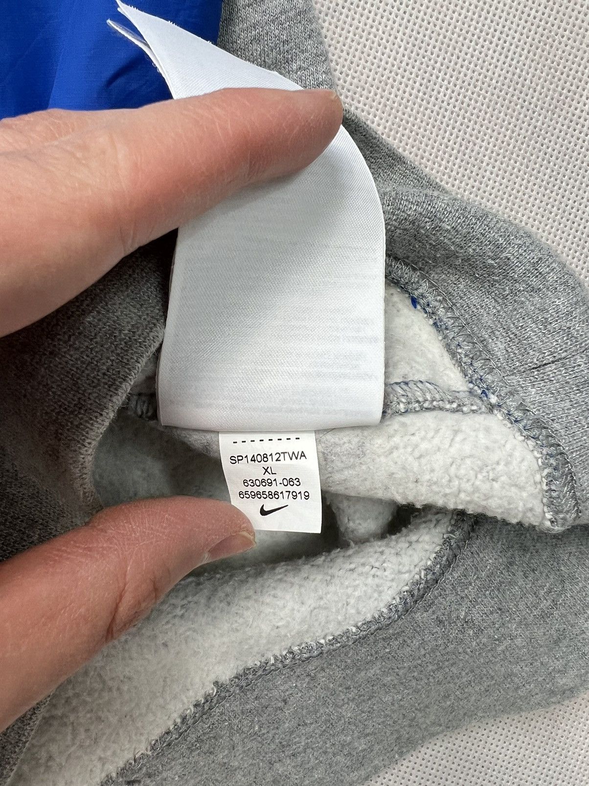 Nike Hoodie Nike grey blue zipped Size US XL / EU 56 / 4 - 4 Thumbnail