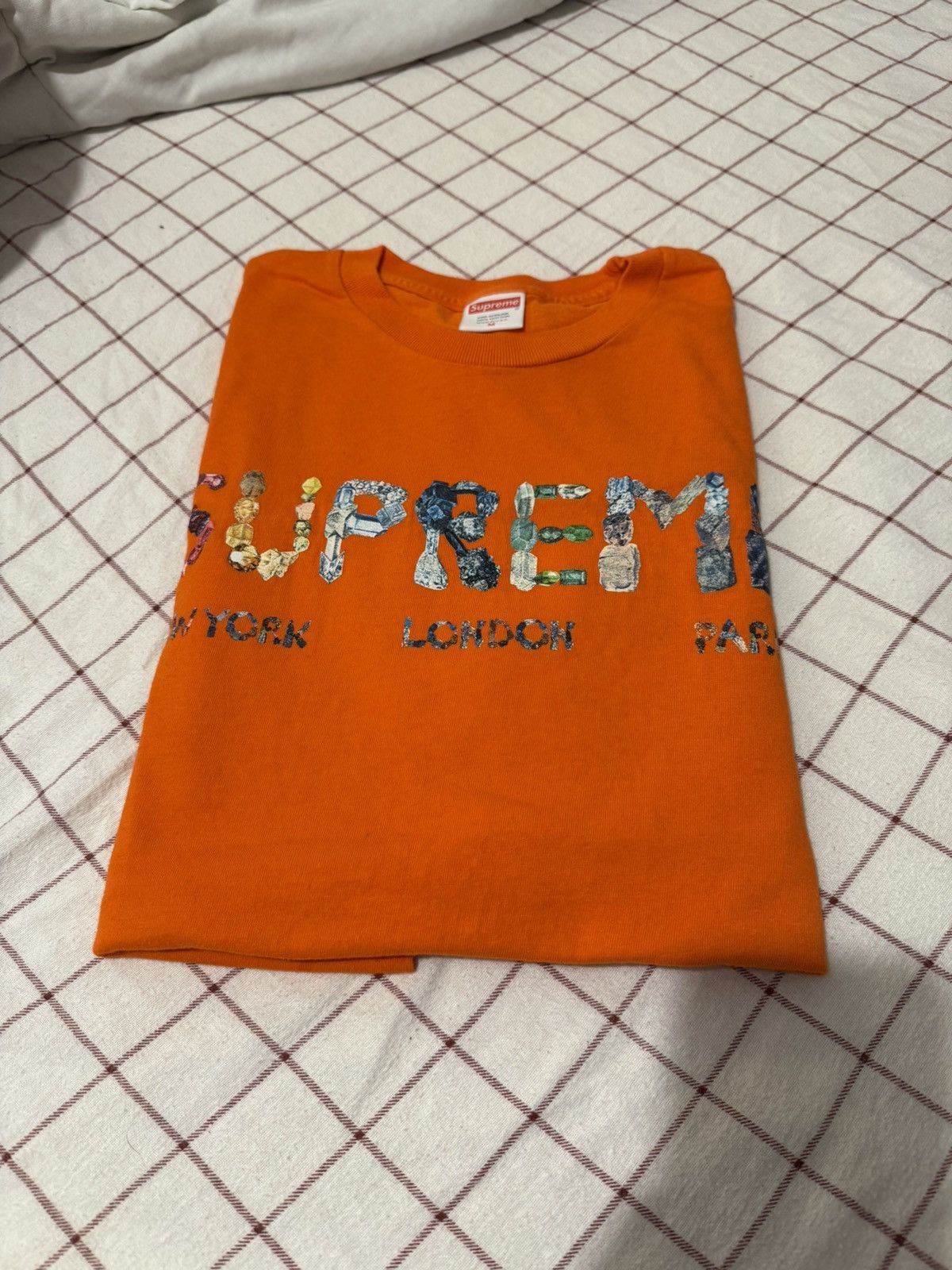 Supreme Rocks Tee Orange Tops